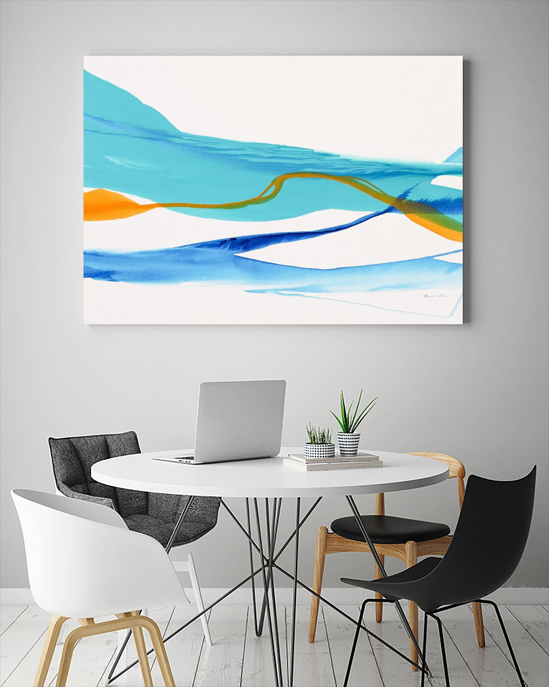 Near Cold Lake by Patricia Coulter on GIANT ART - yellow abstract