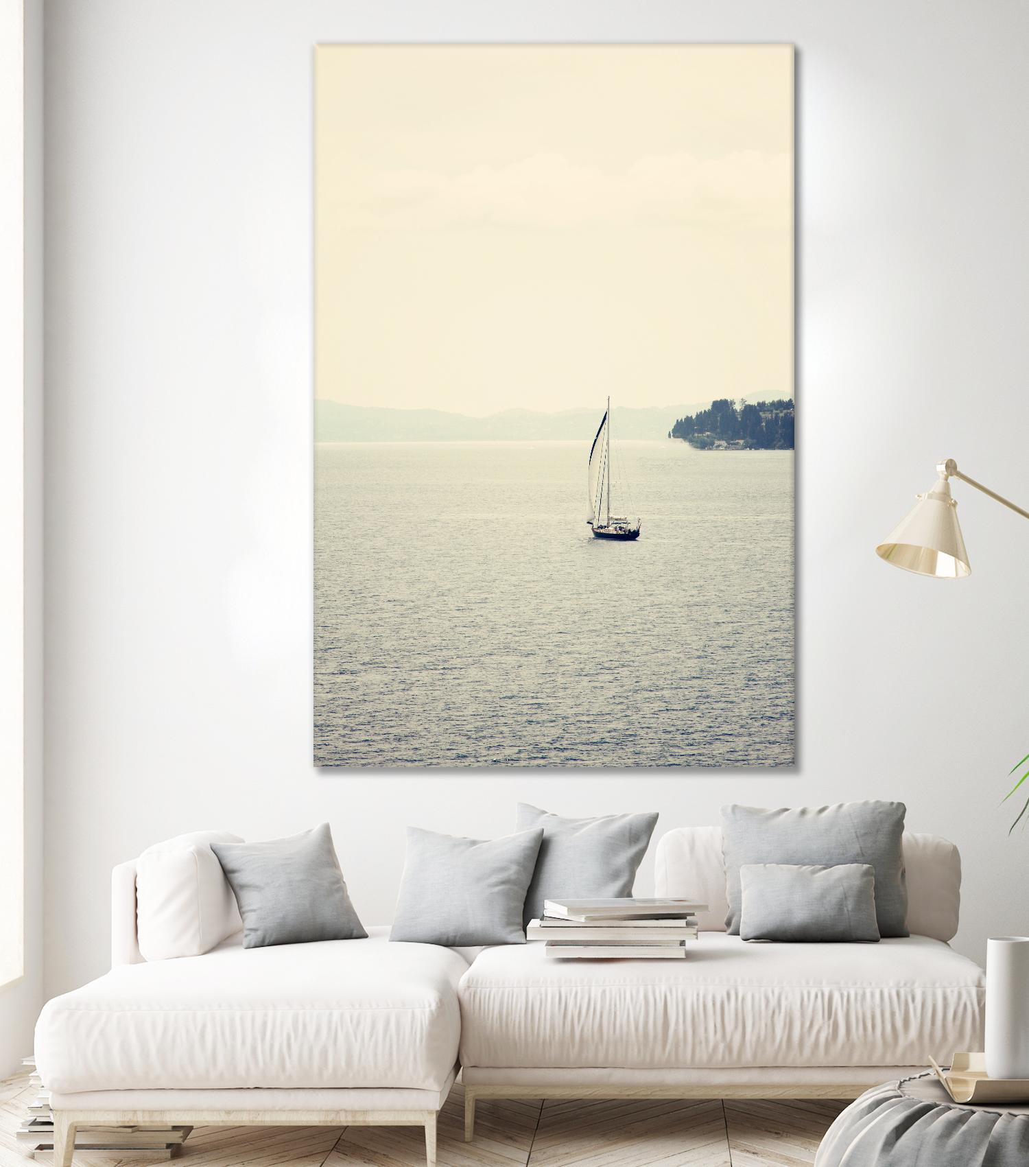 Hazy Sea by Sylvia Coomes on GIANT ART - black nautical