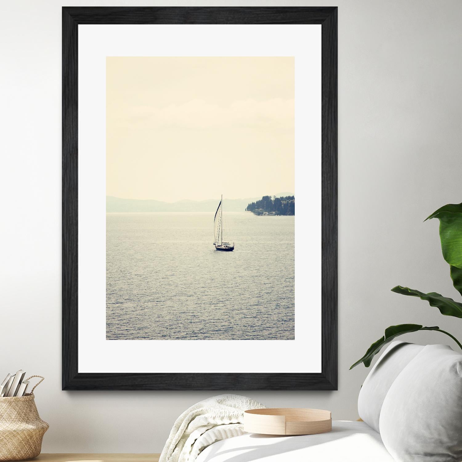 Hazy Sea by Sylvia Coomes on GIANT ART - black nautical