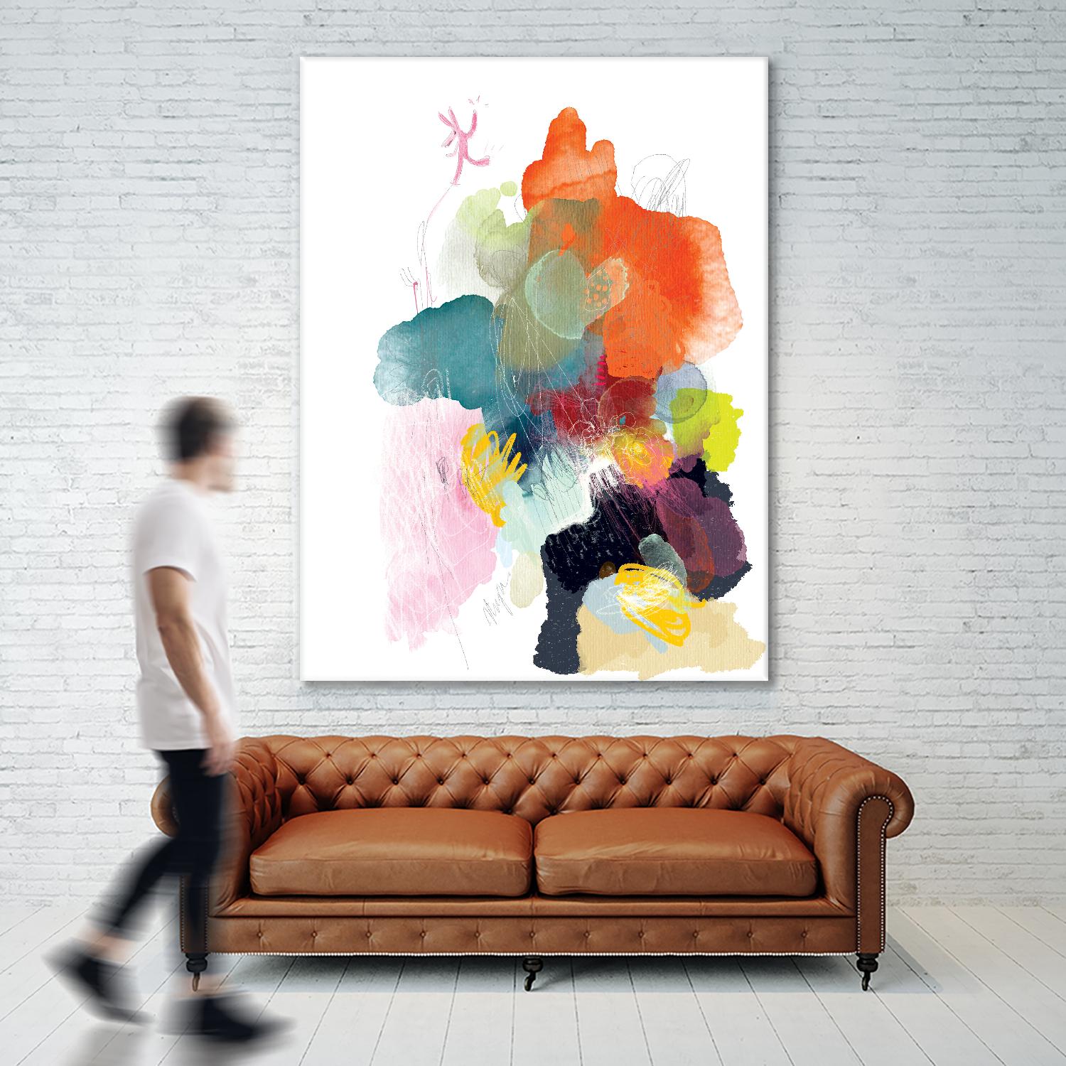 Ave del paraiso by A. Vega on GIANT ART - green floral