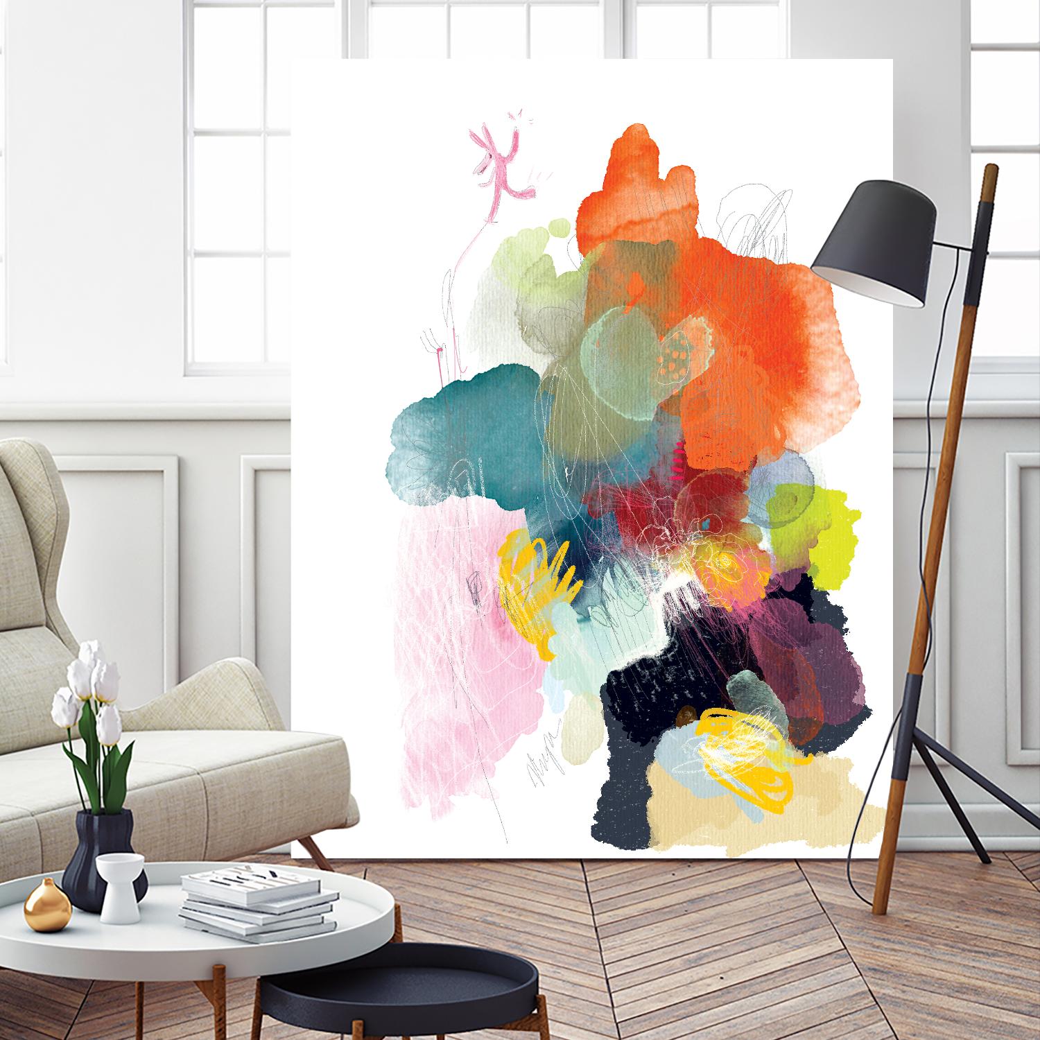 Ave del paraiso by A. Vega on GIANT ART - green floral