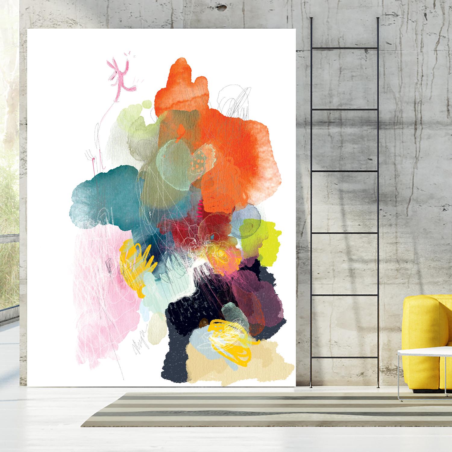 Ave del paraiso by A. Vega on GIANT ART - green floral