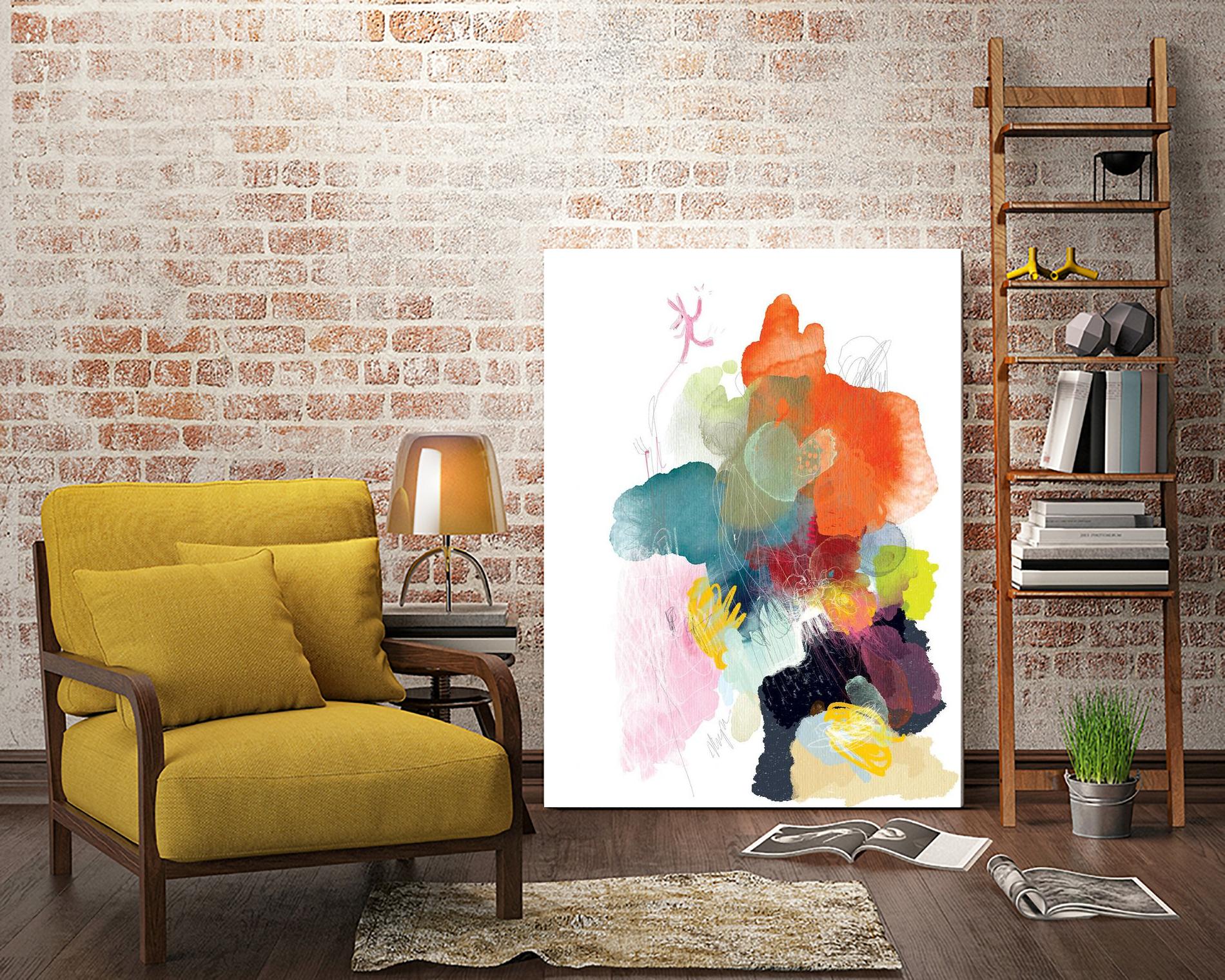 Ave del paraiso by A. Vega on GIANT ART - green floral