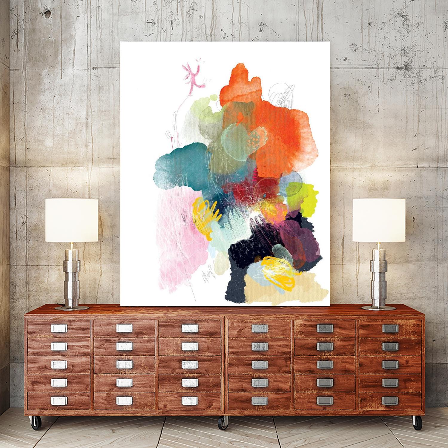 Ave del paraiso by A. Vega on GIANT ART - green floral