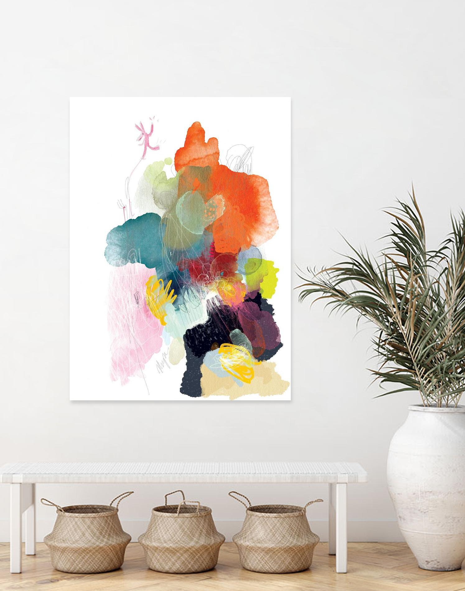 Ave del paraiso by A. Vega on GIANT ART - green floral