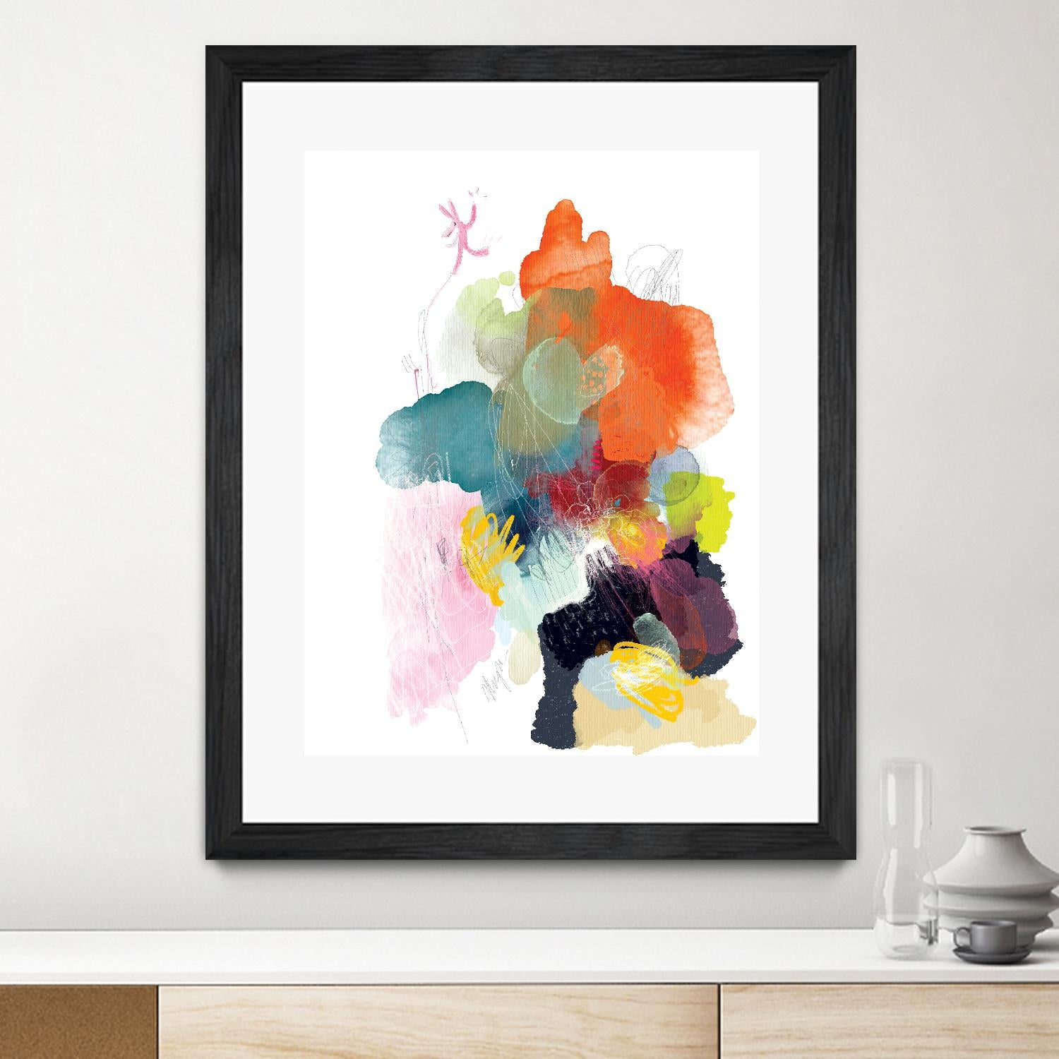 Ave del paraiso by A. Vega on GIANT ART - green floral