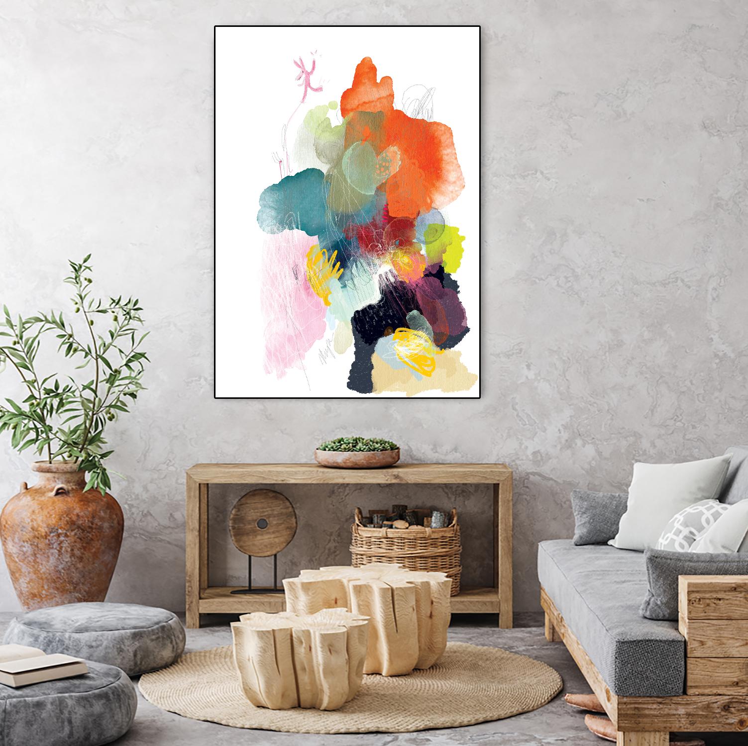 Ave del paraiso by A. Vega on GIANT ART - green floral