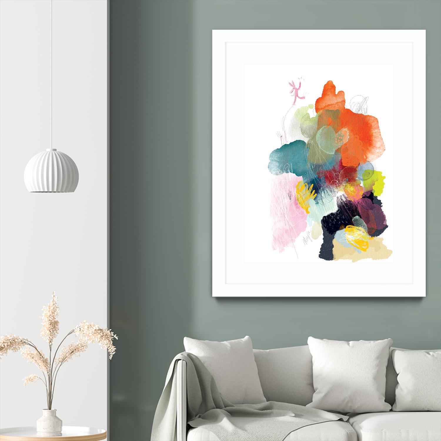 Ave del paraiso by A. Vega on GIANT ART - green floral