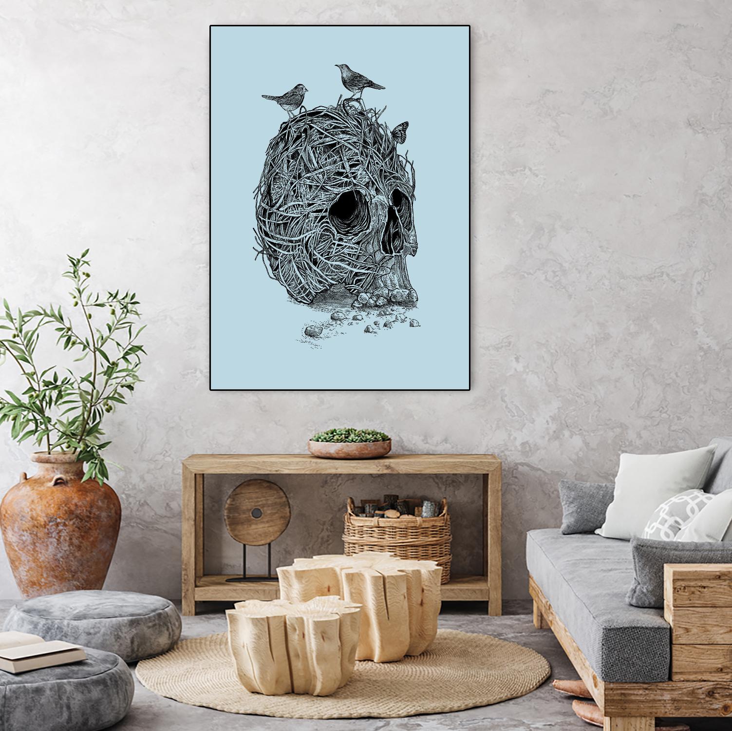 Skull Nest by Rachel Caldwell on GIANT ART - multicolor urban/pop surrealism; animals