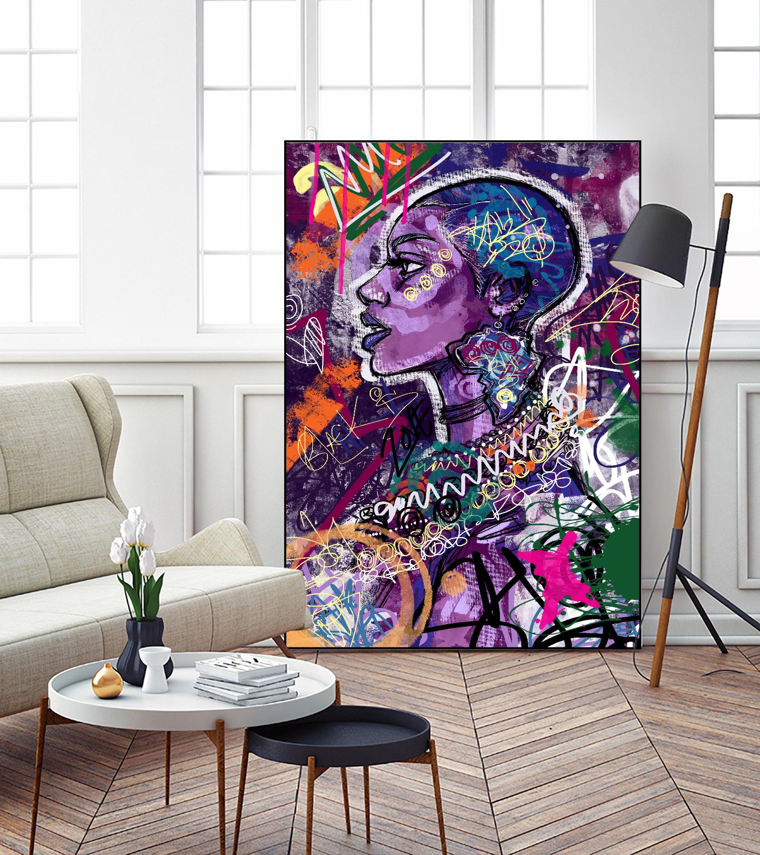 Sea Start by A. Vega on GIANT ART - orange bathroom