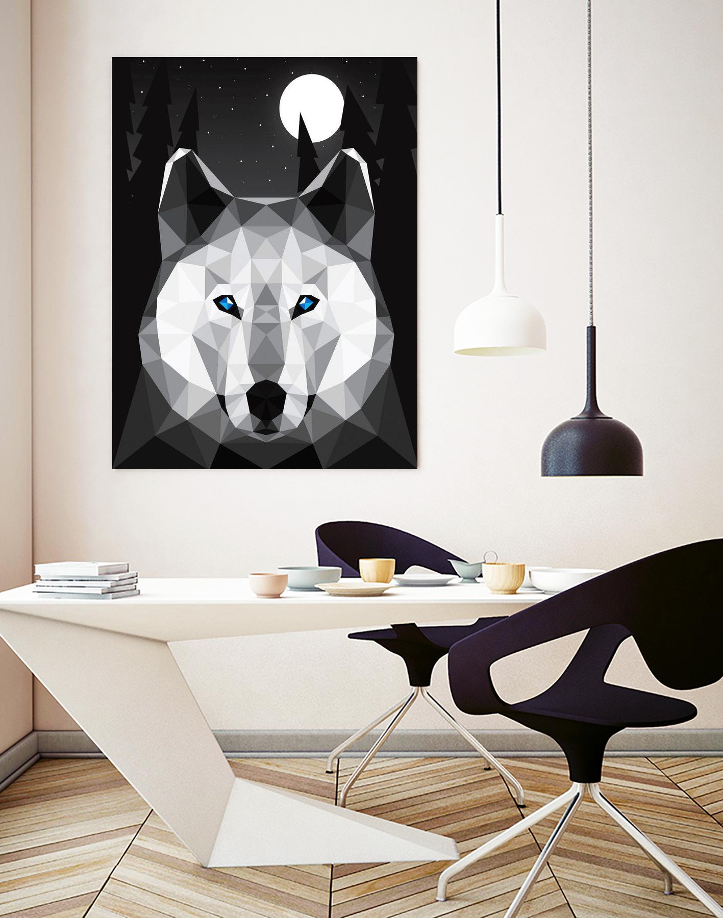 Tundra Wolf by Davies Babies on GIANT ART - multicolor animals; contemporary