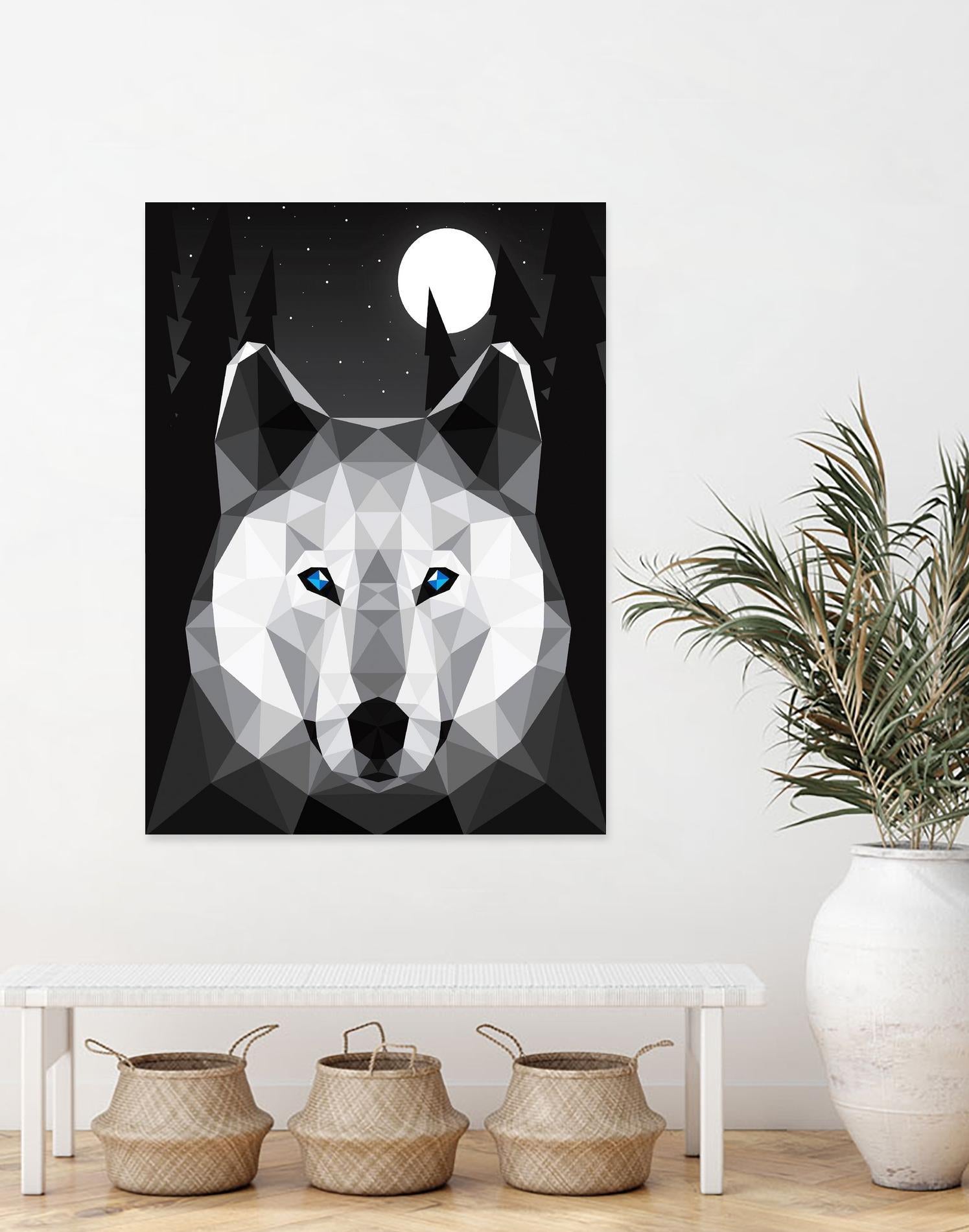 Tundra Wolf by Davies Babies on GIANT ART - multicolor animals; contemporary