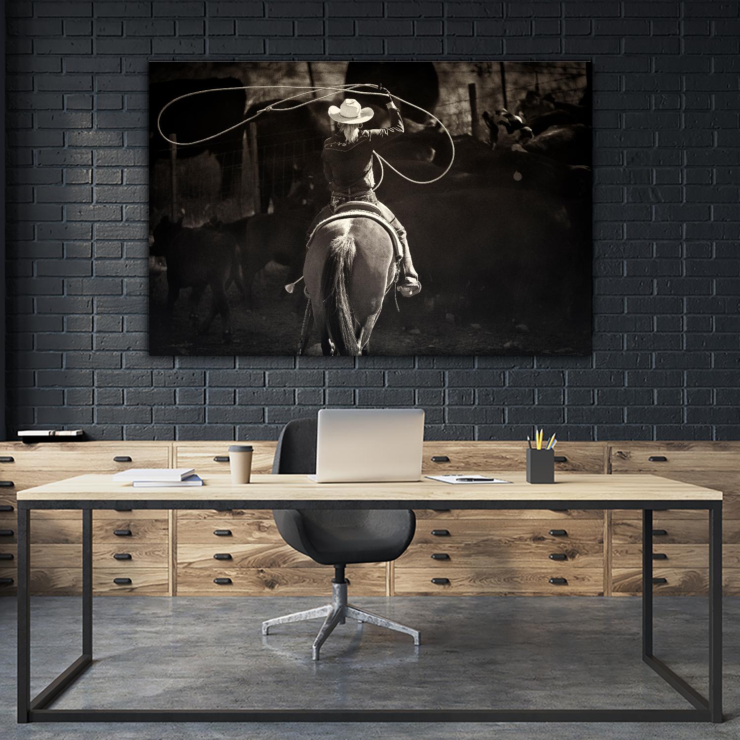 American Cowgirl by Lisa Dearing on GIANT ART - multicolor photography; animals; figurative