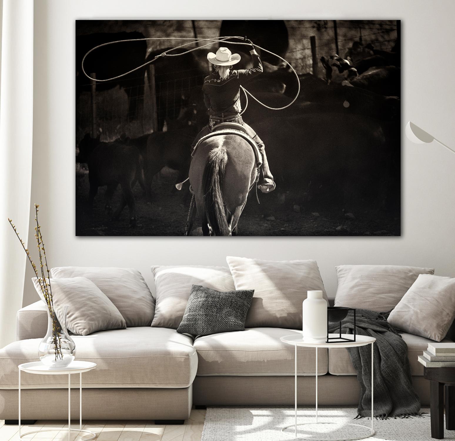 American Cowgirl by Lisa Dearing on GIANT ART - multicolor photography; animals; figurative