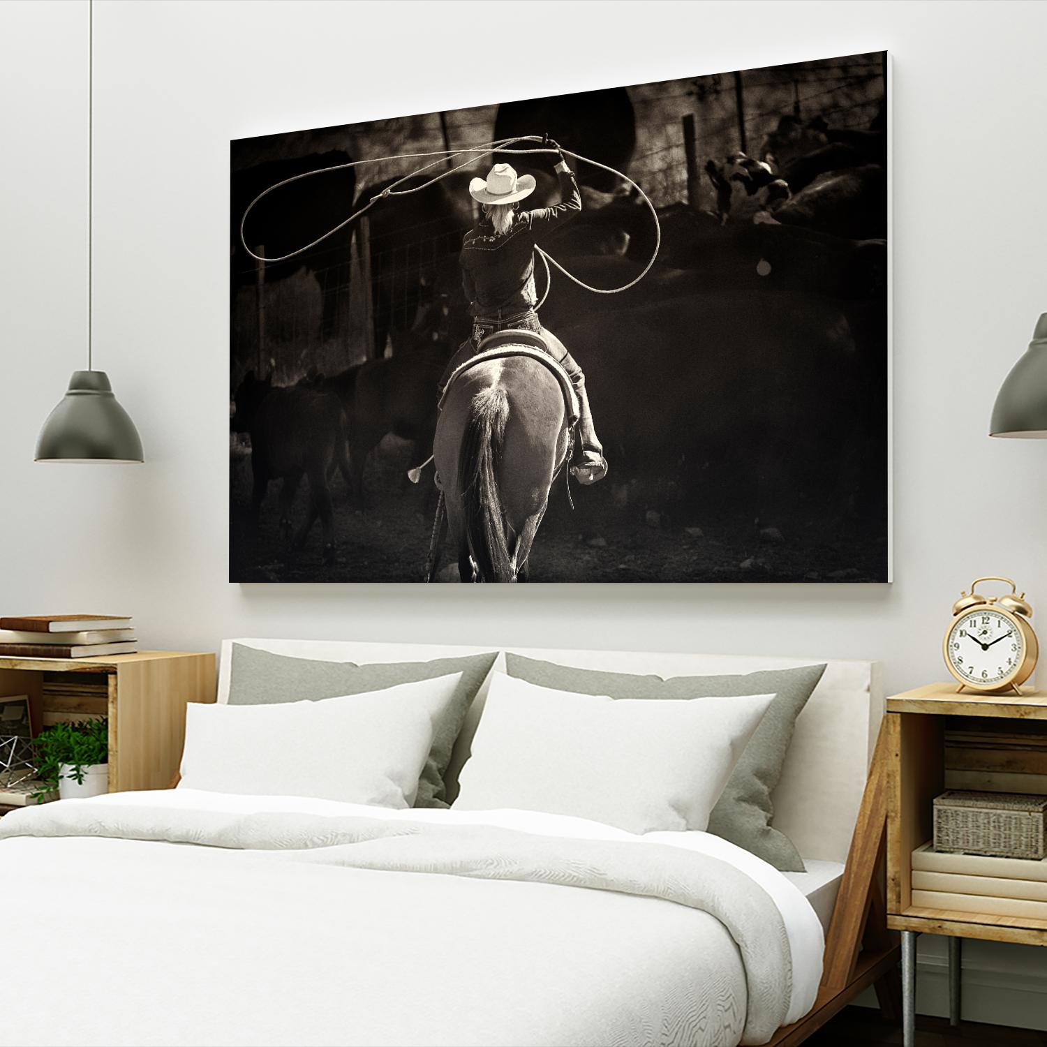 American Cowgirl by Lisa Dearing on GIANT ART - multicolor photography; animals; figurative