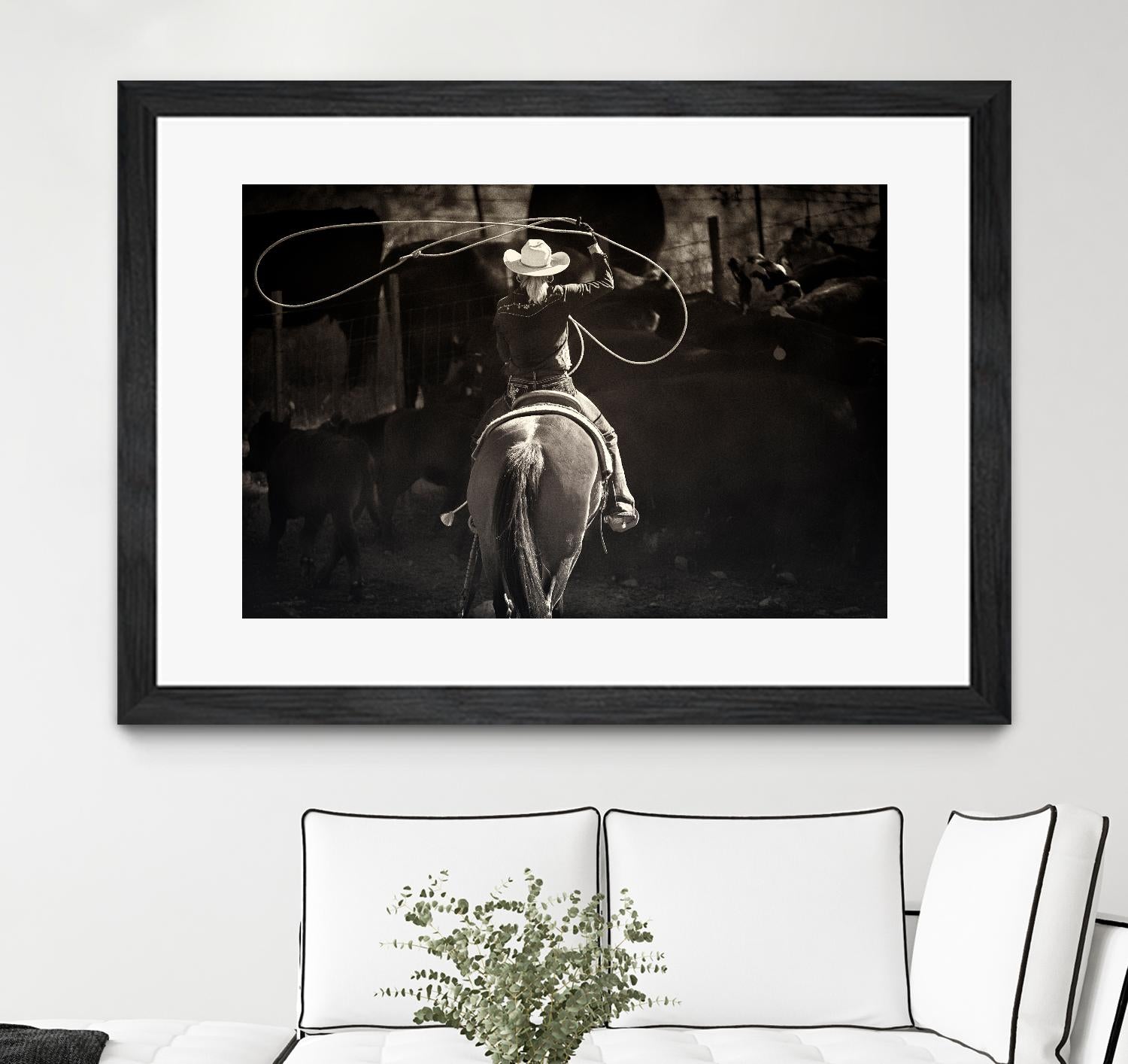 American Cowgirl by Lisa Dearing on GIANT ART - multicolor photography; animals; figurative