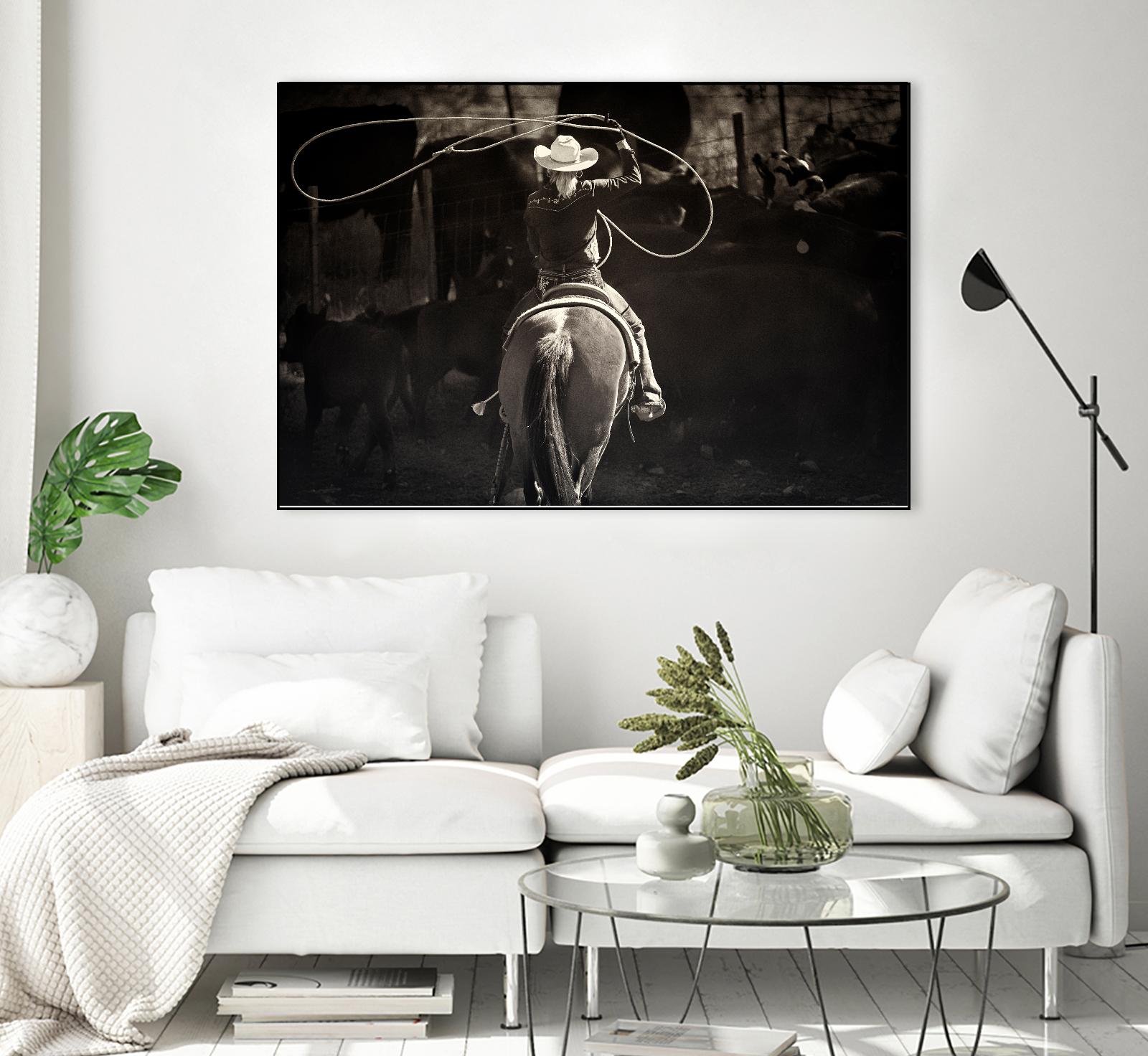 American Cowgirl by Lisa Dearing on GIANT ART - multicolor photography; animals; figurative