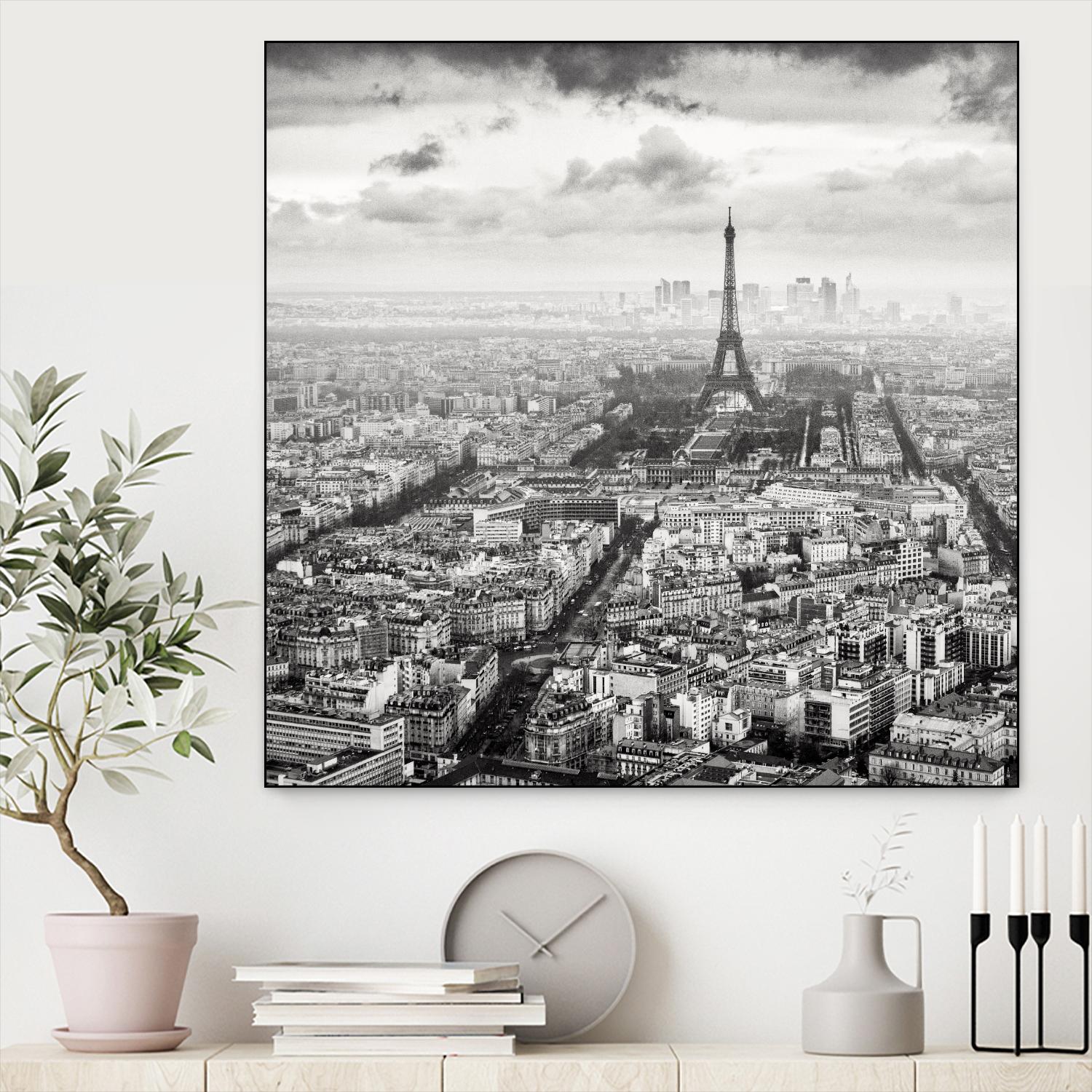 La Tour Eiffel et La Defense by Wilco Dragt on GIANT ART - multicolor photography; landscapes; people/places