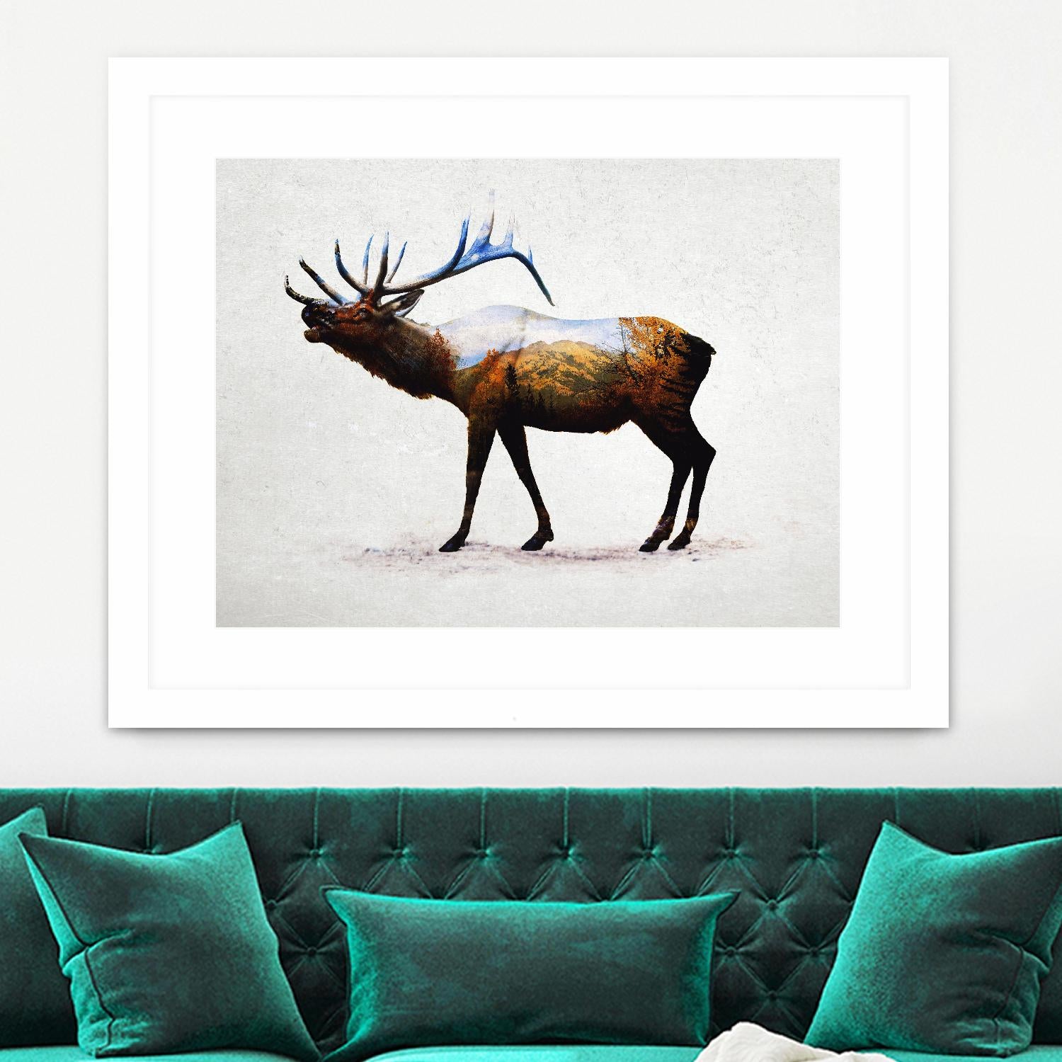 Rocky Mountain Elk by Davies Babies on GIANT ART - white animals