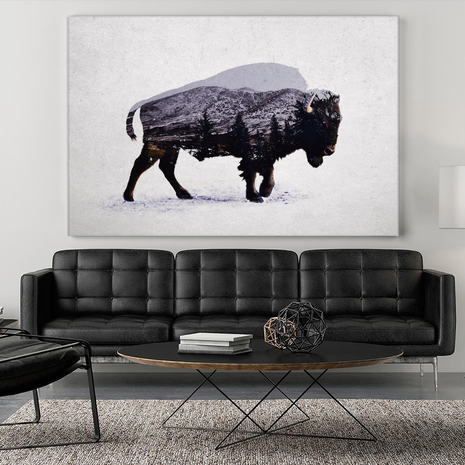 The American Bison by Davies Babies on GIANT ART - white animals