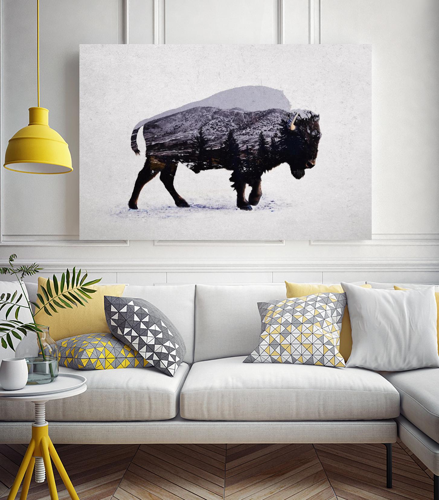 The American Bison by Davies Babies on GIANT ART - white animals