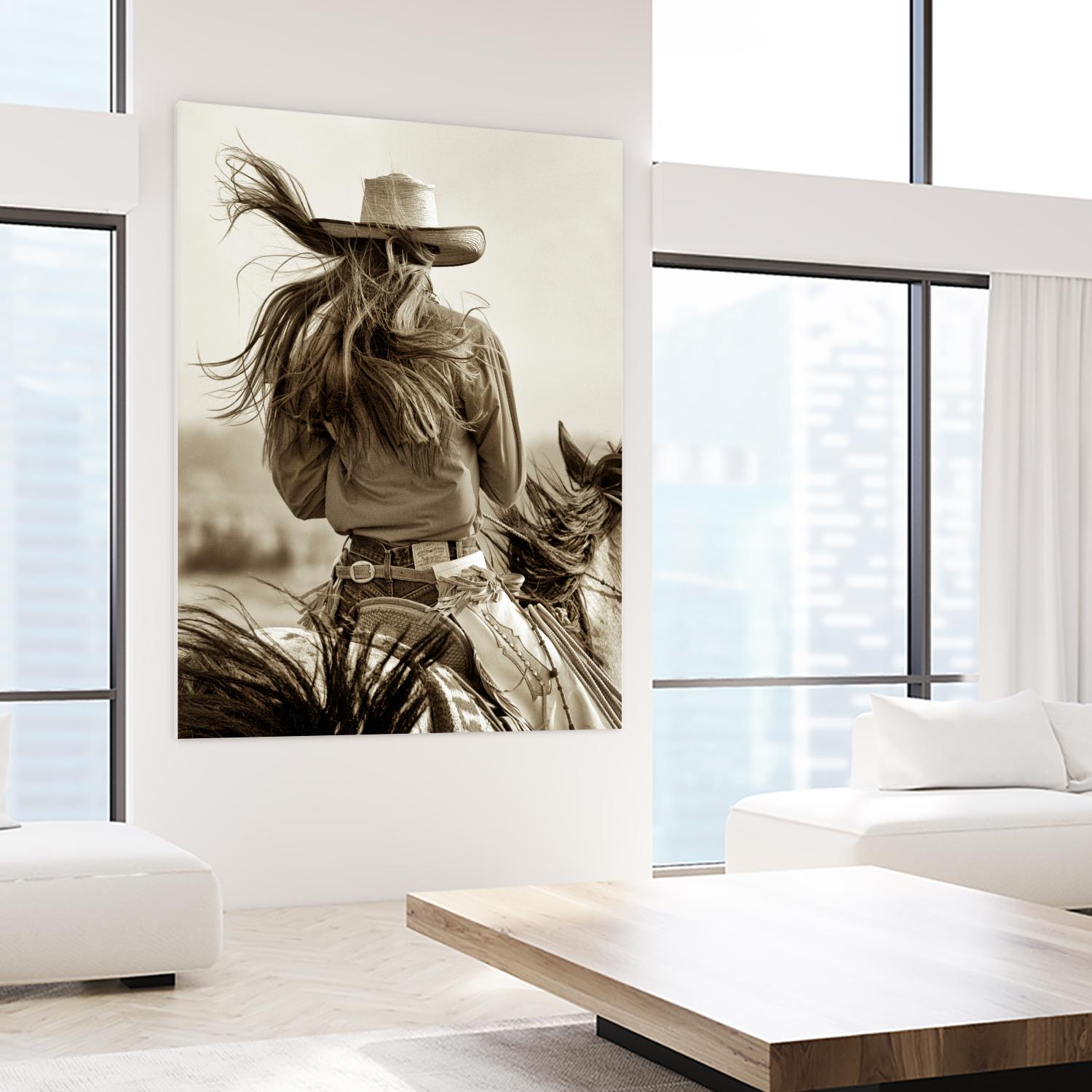 Cowgirl by Lisa Dearing on GIANT ART - beige country look