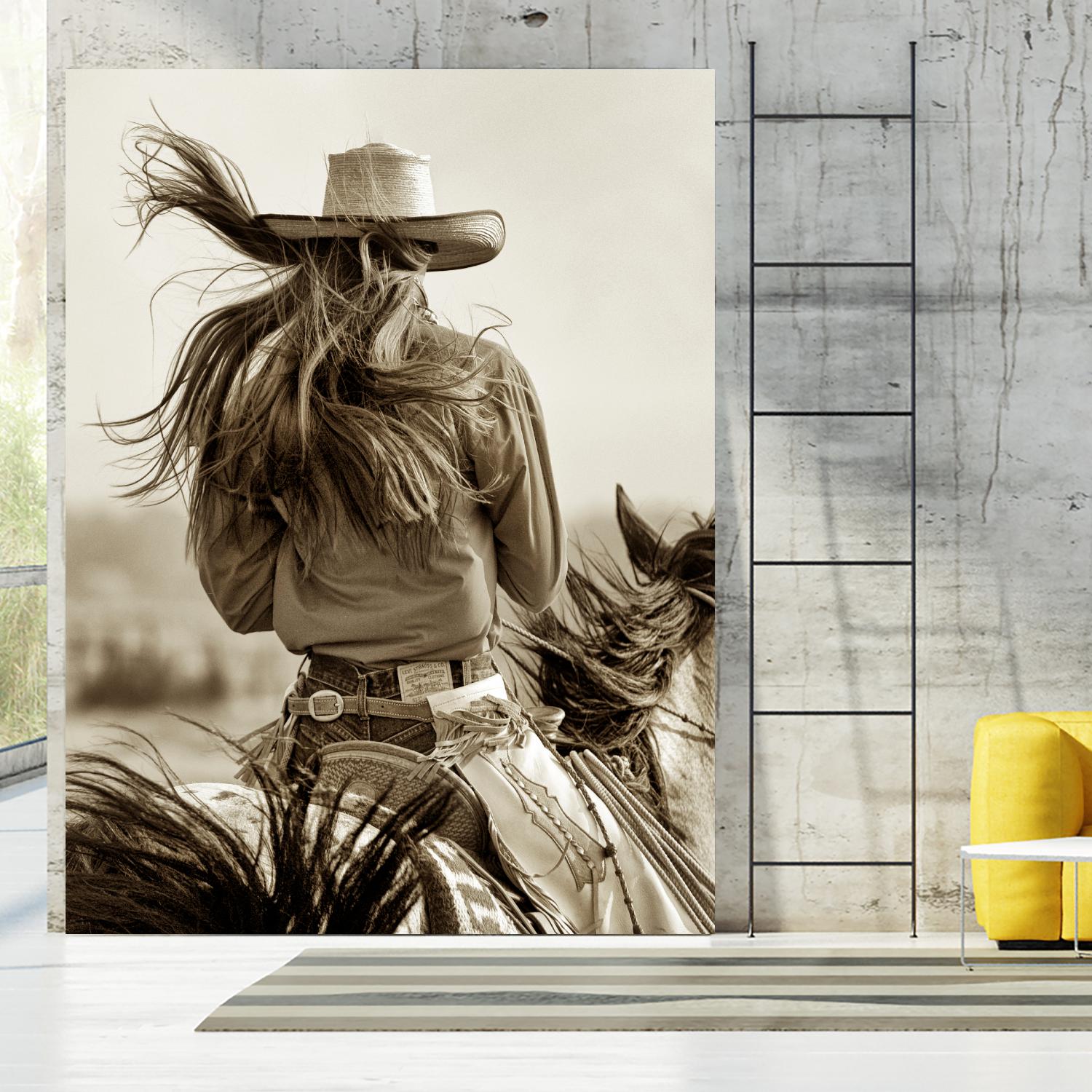 Cowgirl by Lisa Dearing on GIANT ART - beige country look