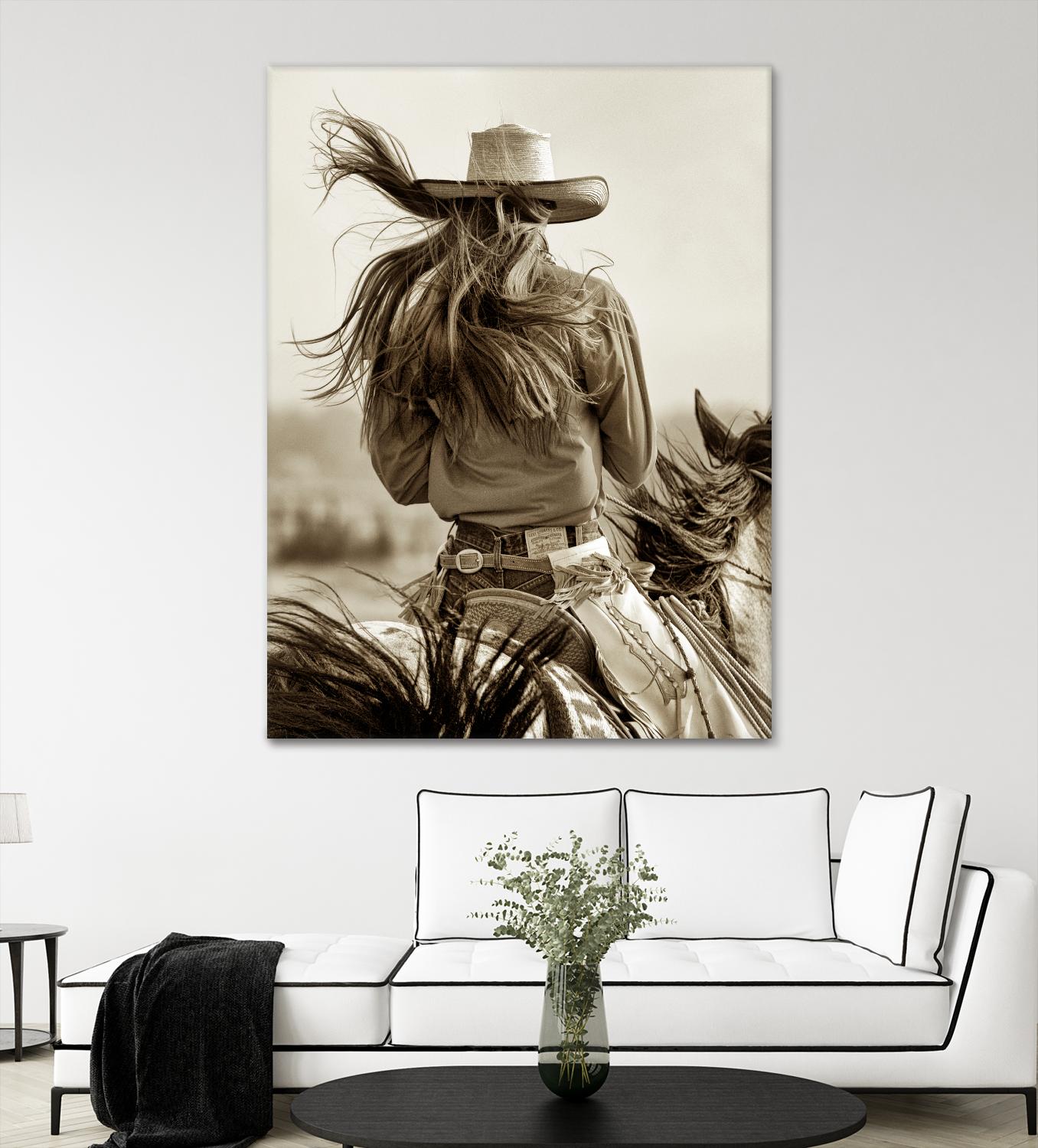 Cowgirl by Lisa Dearing on GIANT ART - beige country look