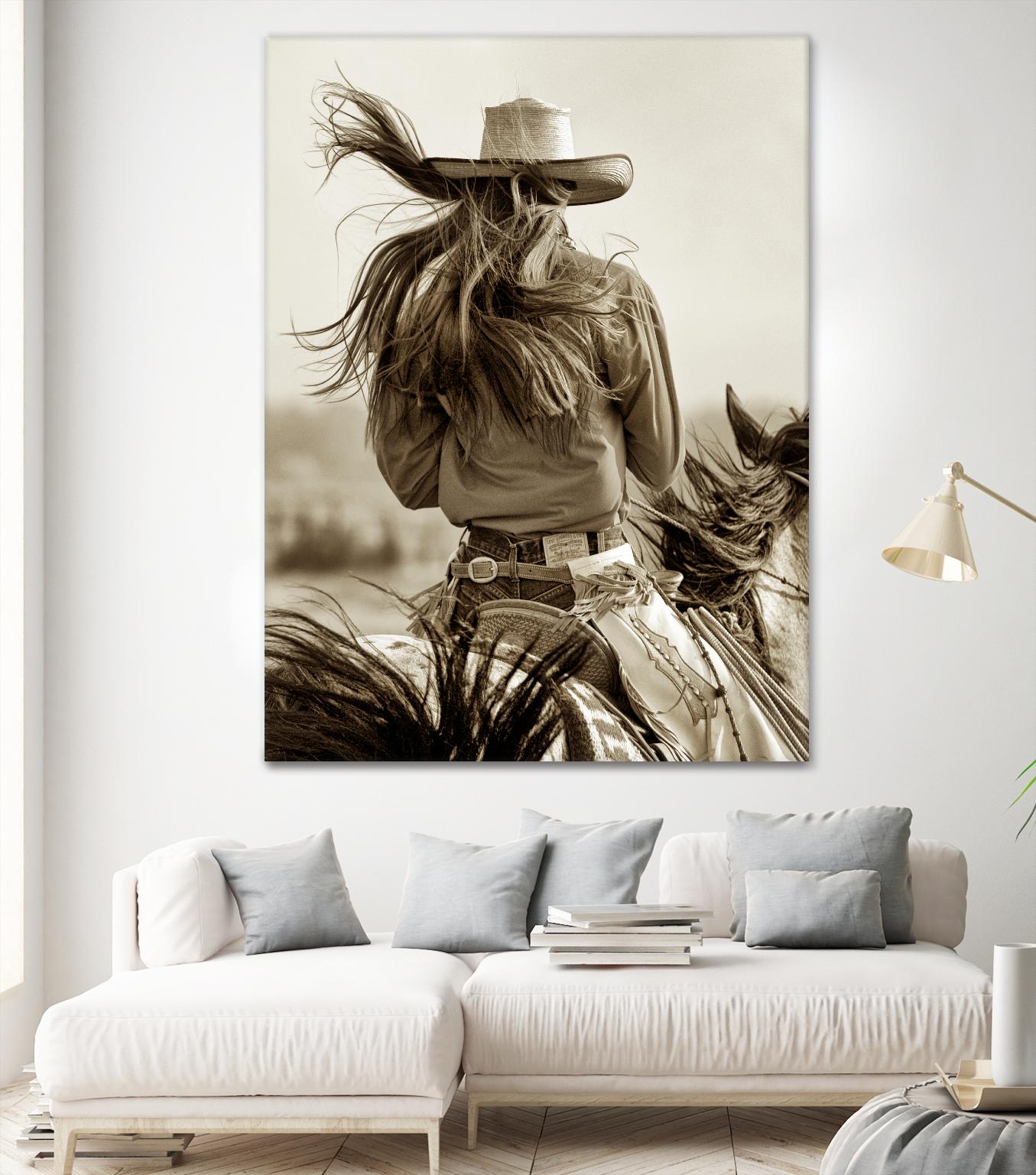 Cowgirl by Lisa Dearing on GIANT ART - beige country look