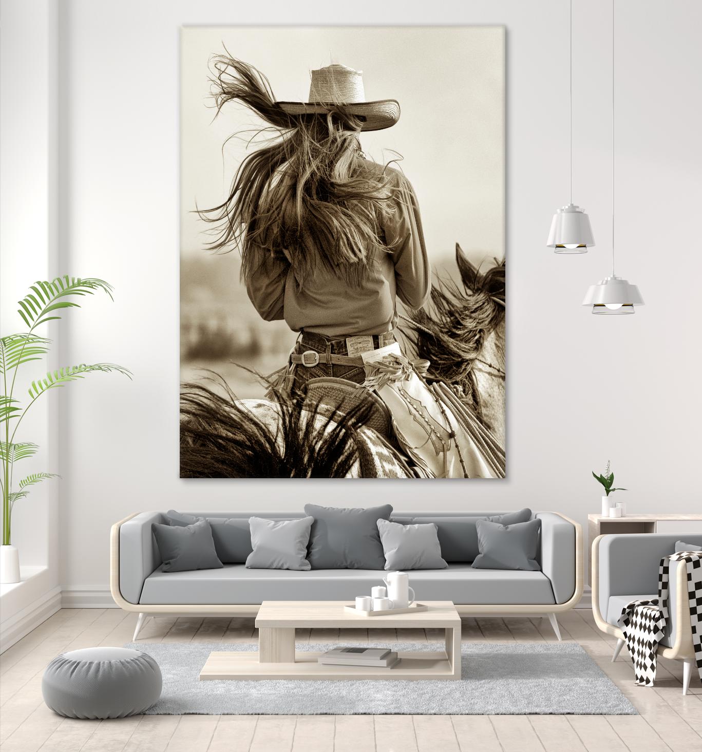 Cowgirl by Lisa Dearing on GIANT ART - beige country look