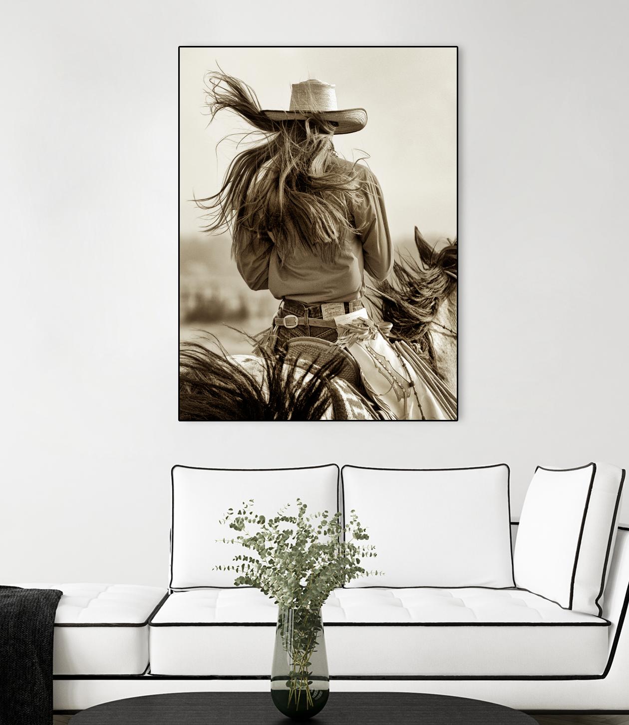 Cowgirl by Lisa Dearing on GIANT ART - beige country look