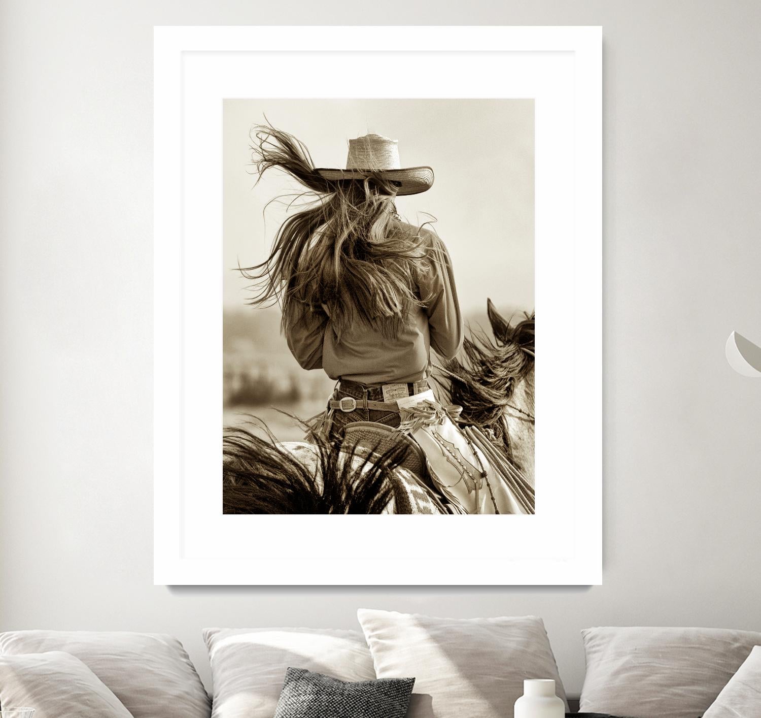 Cowgirl by Lisa Dearing on GIANT ART - beige country look