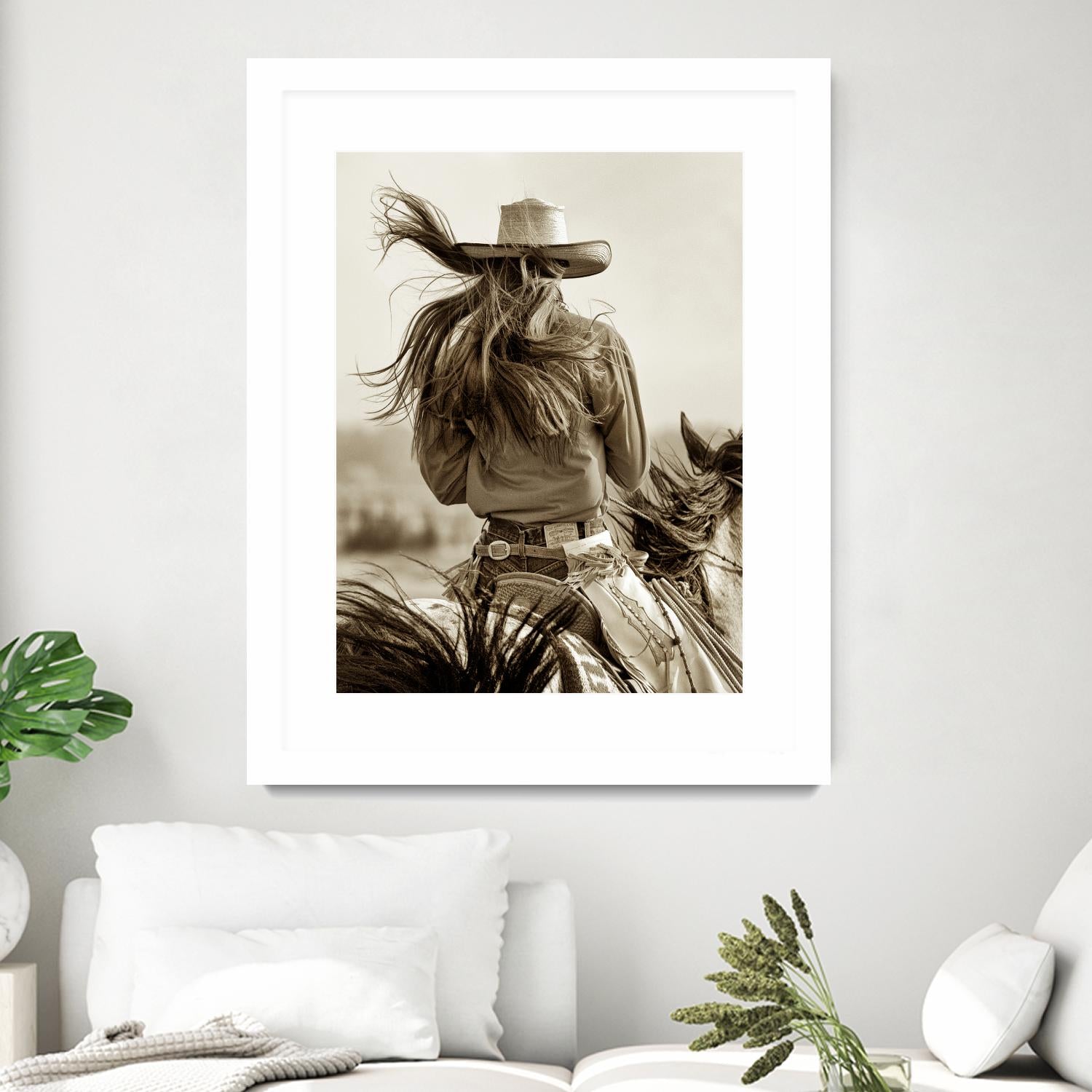 Cowgirl by Lisa Dearing on GIANT ART - beige country look