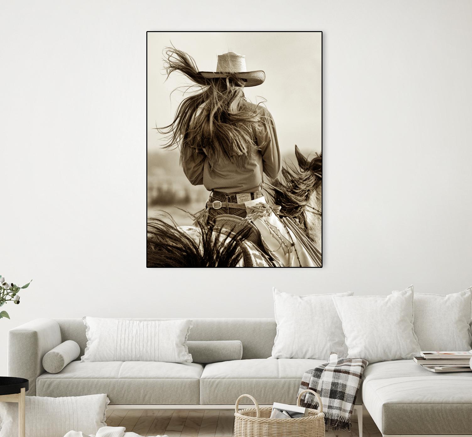Cowgirl by Lisa Dearing on GIANT ART - beige country look