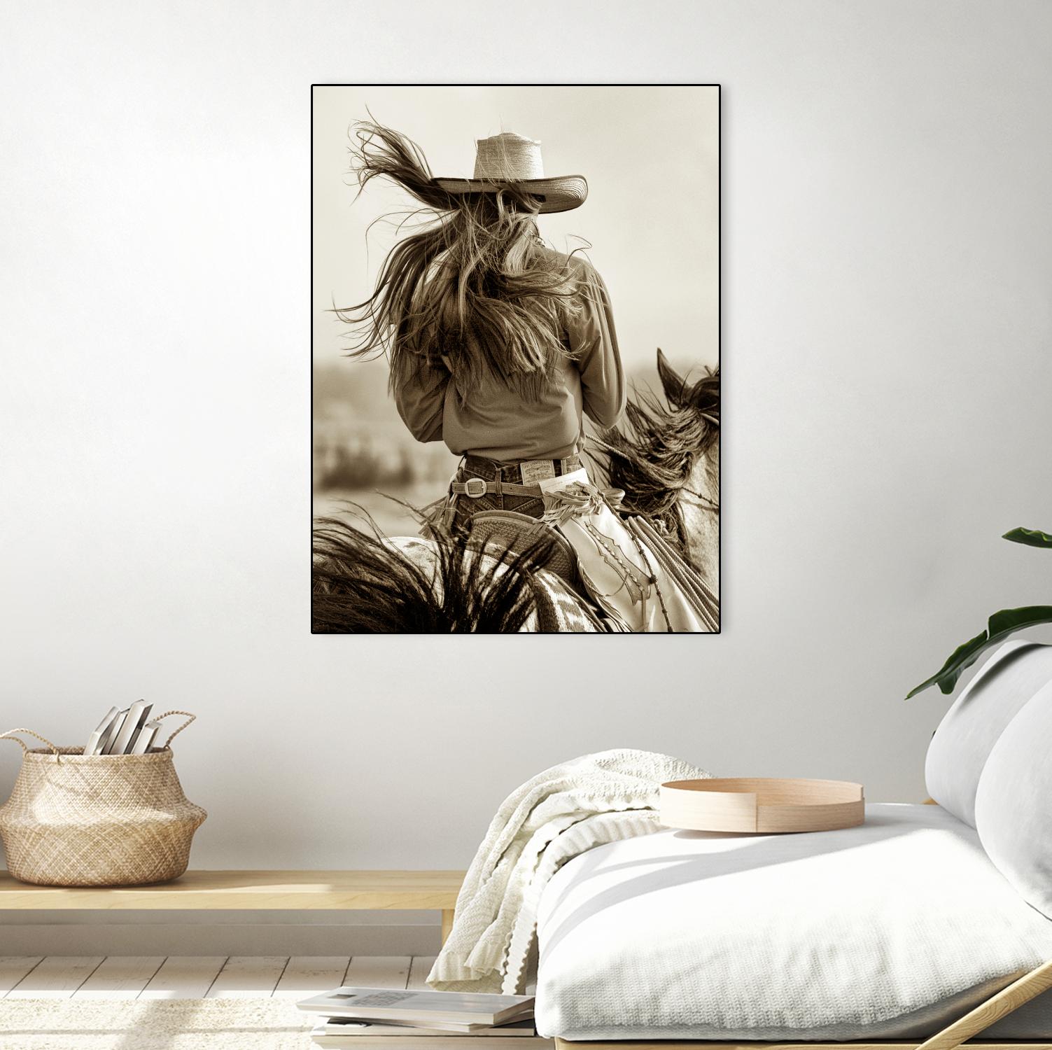 Cowgirl by Lisa Dearing on GIANT ART - beige country look