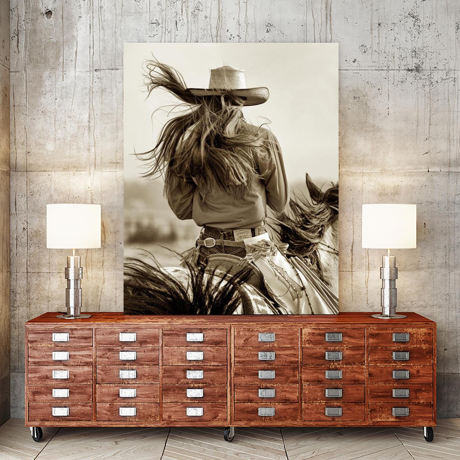 Cowgirl by Lisa Dearing on GIANT ART - beige country look