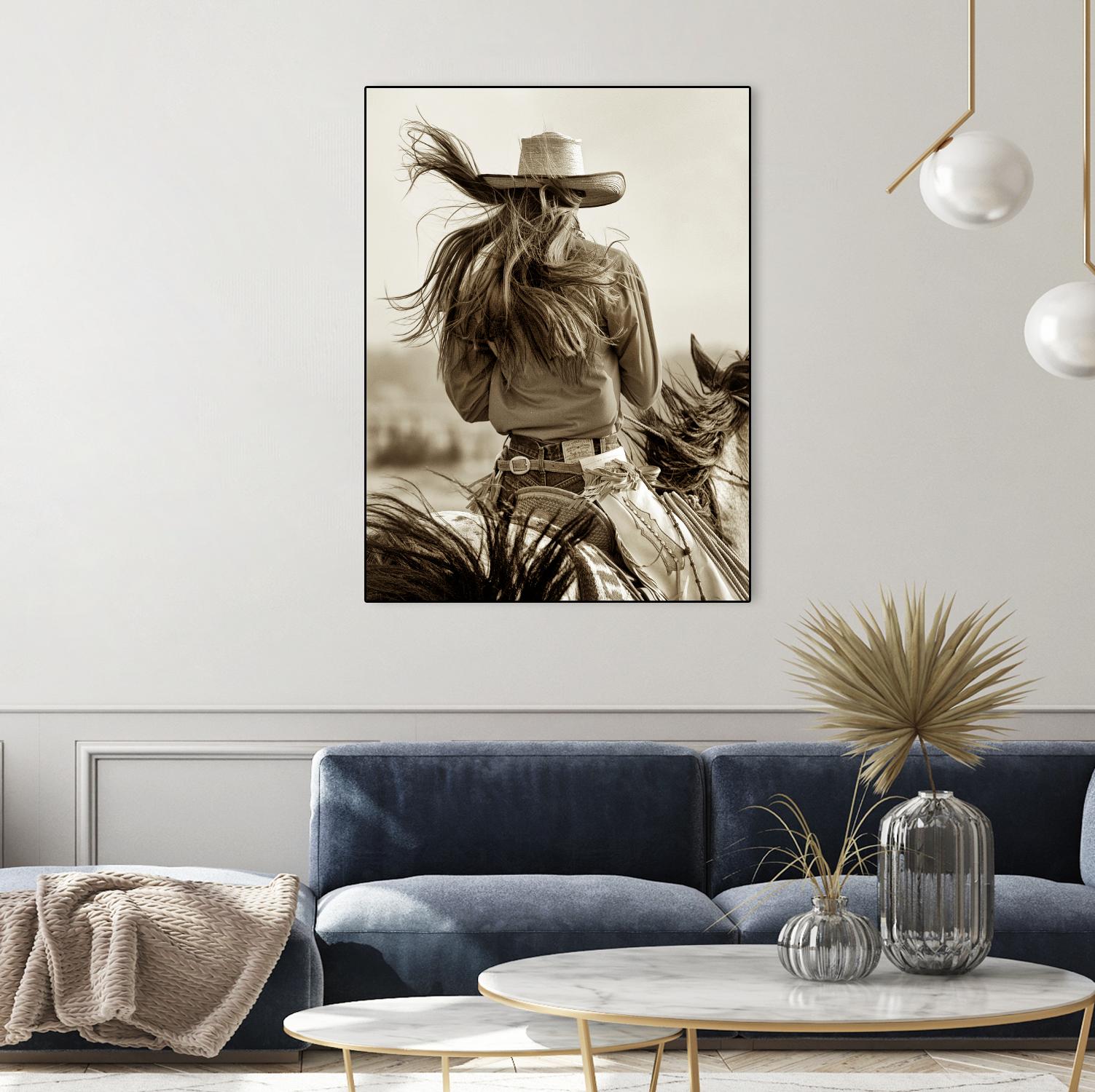 Cowgirl by Lisa Dearing on GIANT ART - beige country look