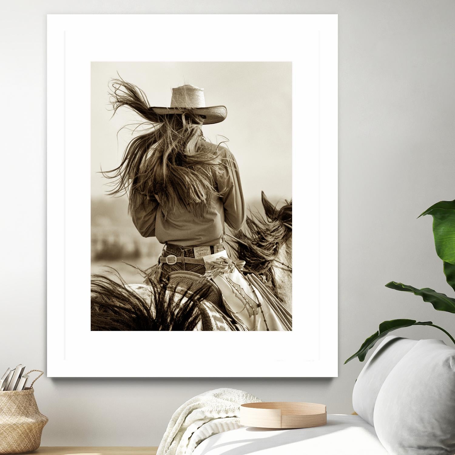 Cowgirl by Lisa Dearing on GIANT ART - beige country look