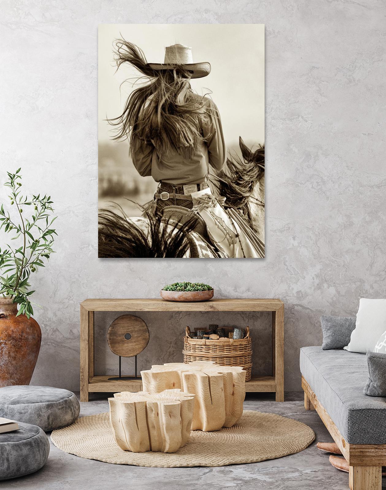 Cowgirl by Lisa Dearing on GIANT ART - beige country look