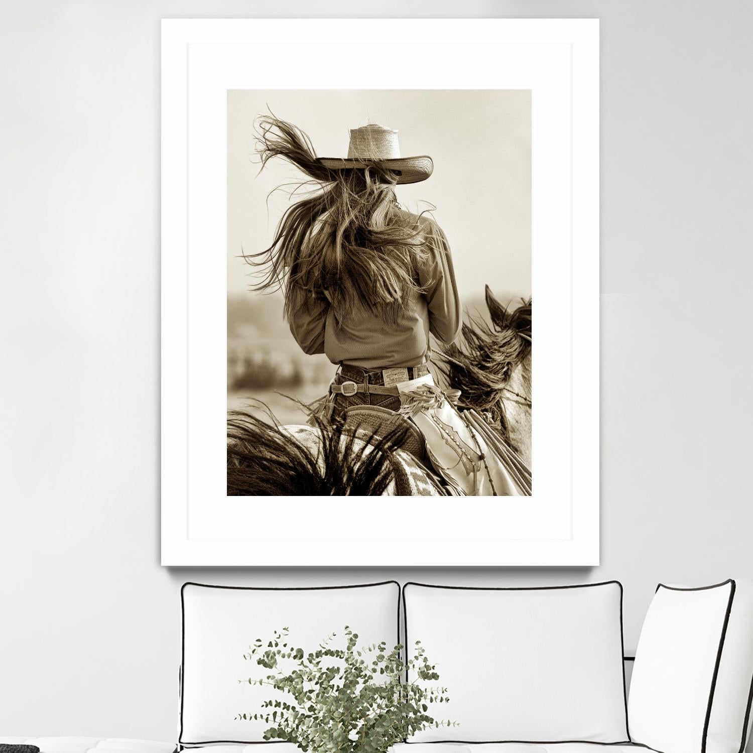 Cowgirl by Lisa Dearing on GIANT ART - beige country look