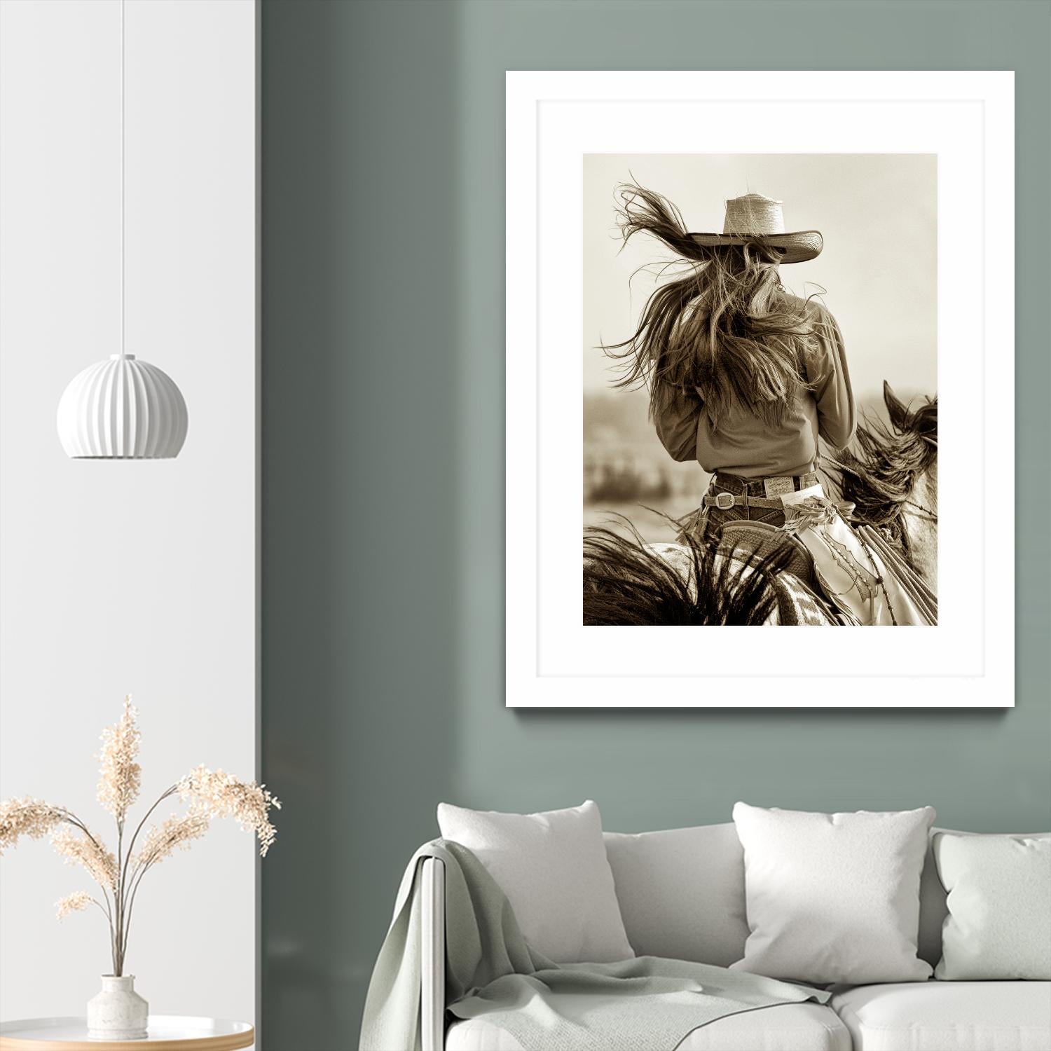 Cowgirl by Lisa Dearing on GIANT ART - beige country look