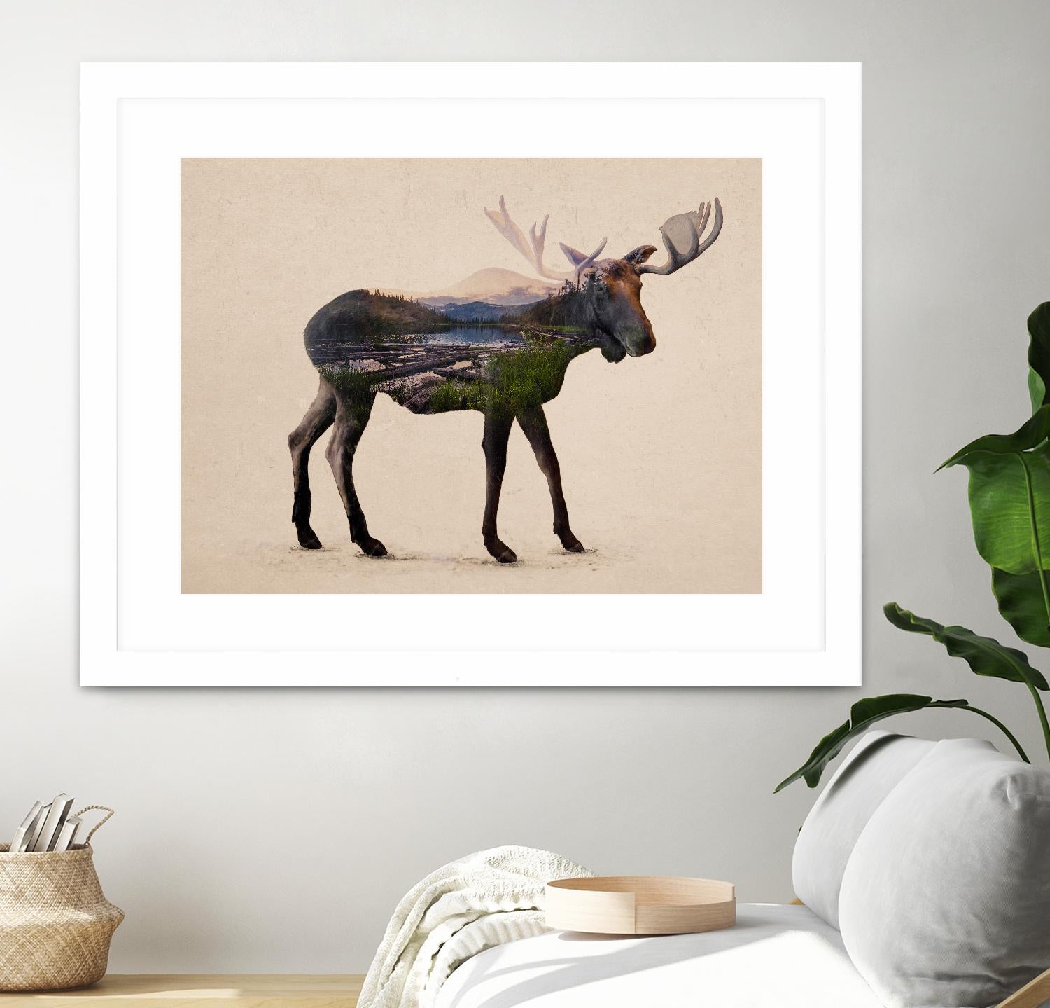 The Alaskan Bull Moose by Davies Babies on GIANT ART - multicolor animals; contemporary
