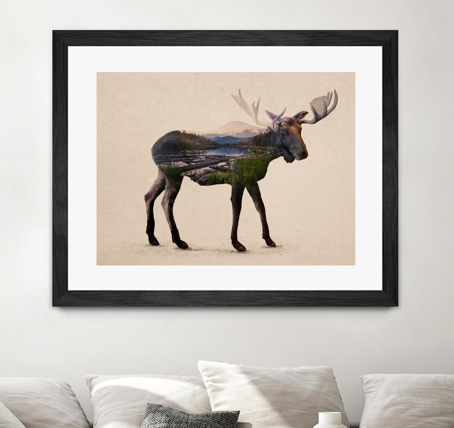 The Alaskan Bull Moose by Davies Babies on GIANT ART - multicolor animals; contemporary