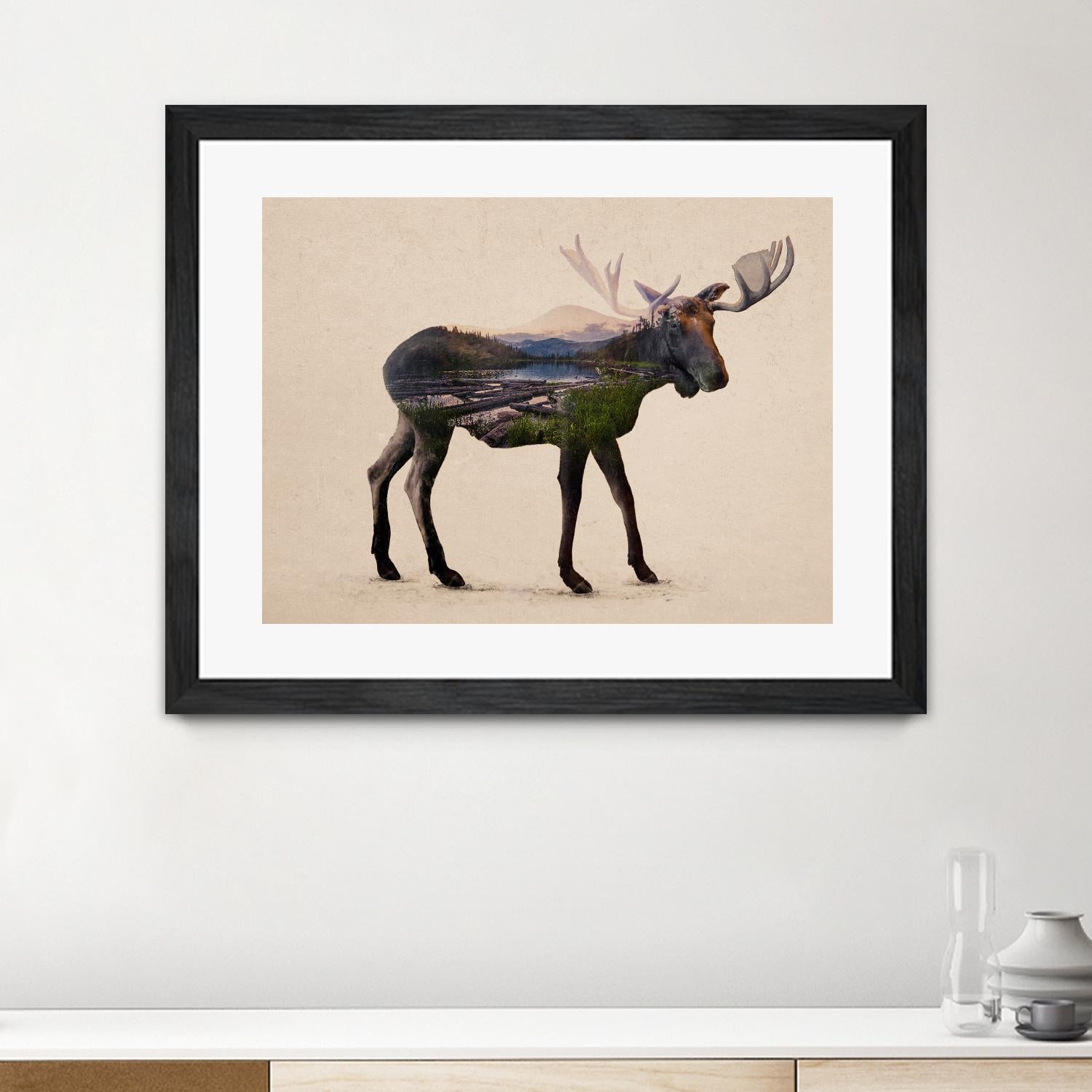 The Alaskan Bull Moose by Davies Babies on GIANT ART - multicolor animals; contemporary