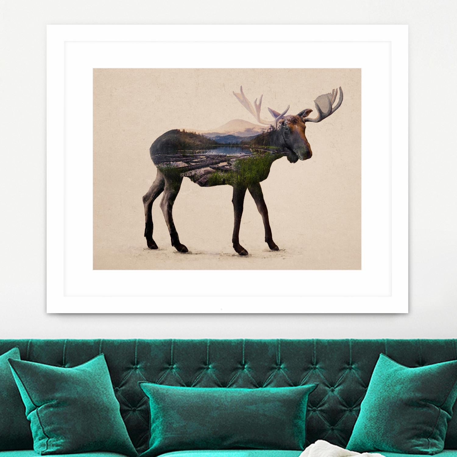 The Alaskan Bull Moose by Davies Babies on GIANT ART - multicolor animals; contemporary
