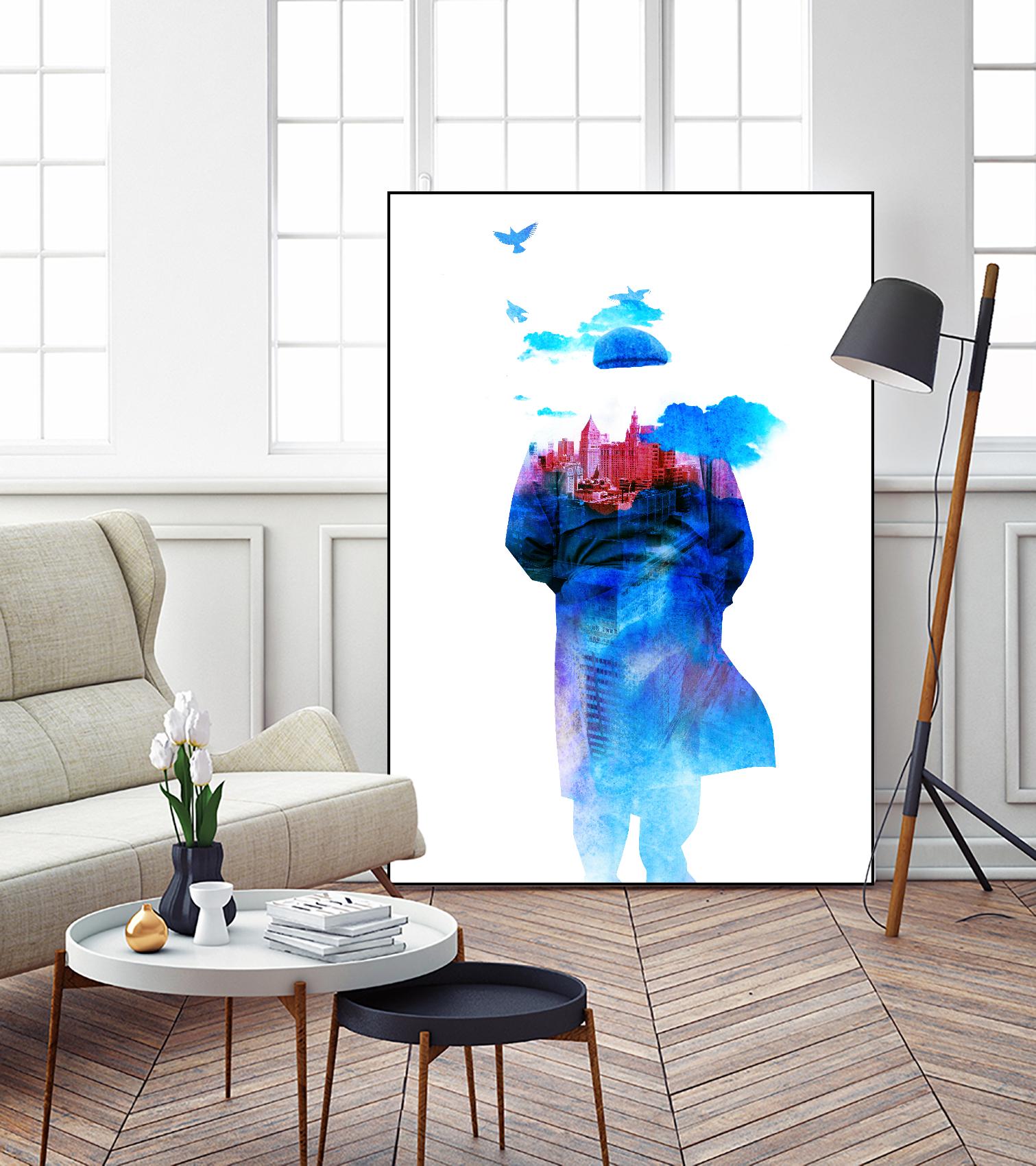 Get Away From Town by Robert Farkas on GIANT ART - white contemporary