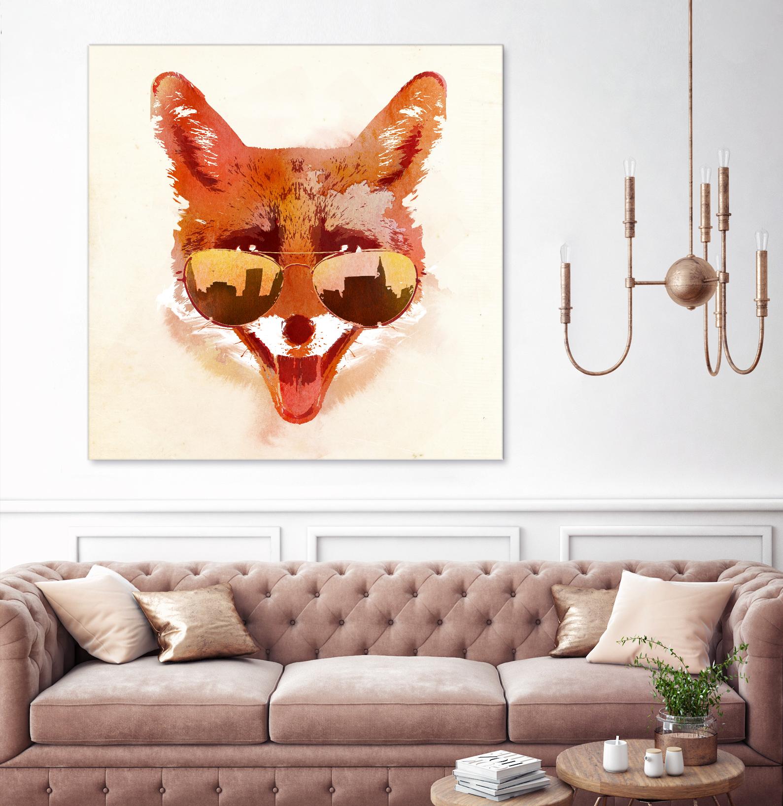 Big Town Fox by Robert Farkas on GIANT ART - beige animals