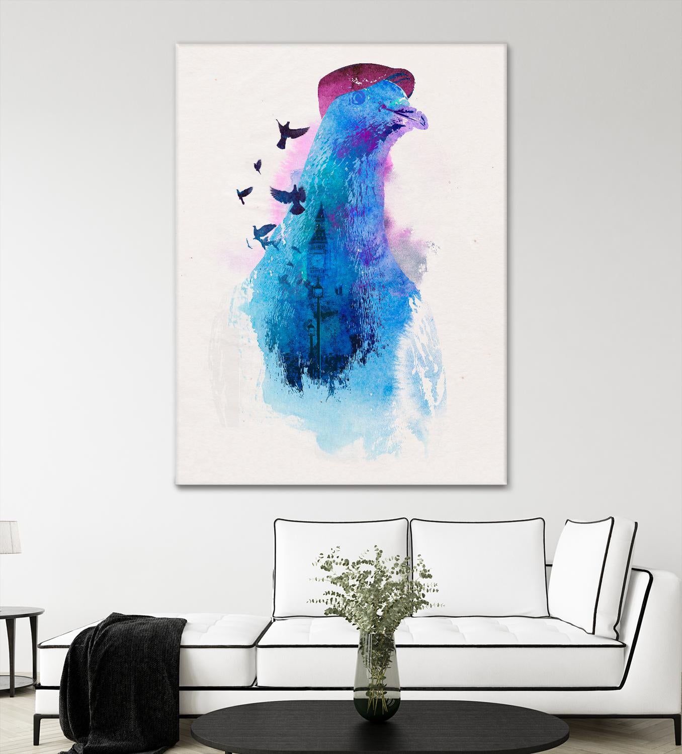 Everybody Flies to London by Robert Farkas on GIANT ART - pink animals