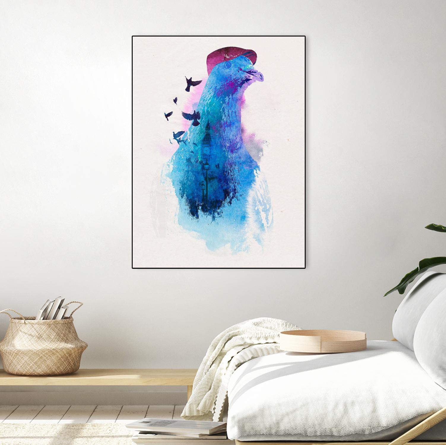 Everybody Flies to London by Robert Farkas on GIANT ART - pink animals