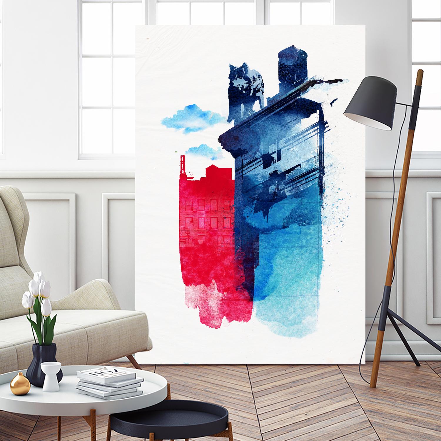 This is my Town by Robert Farkas on GIANT ART - pink city scene